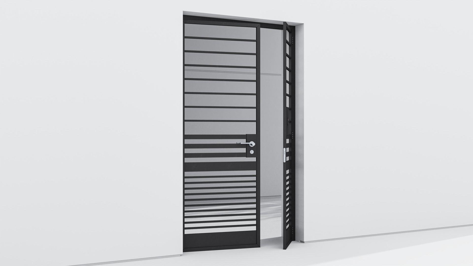 Aluminium door 37 3D model_3