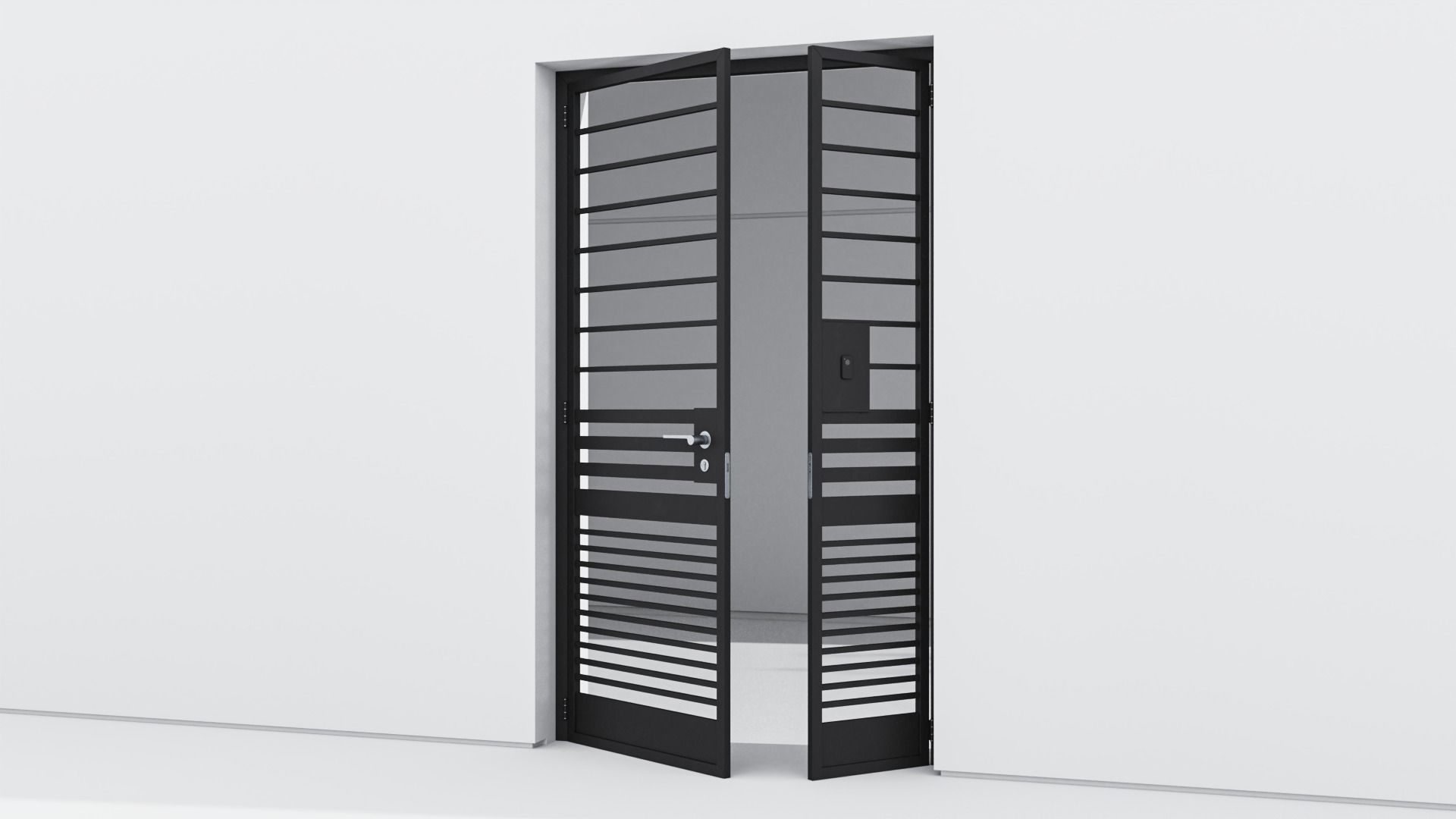 Aluminium door 37 3D model_2