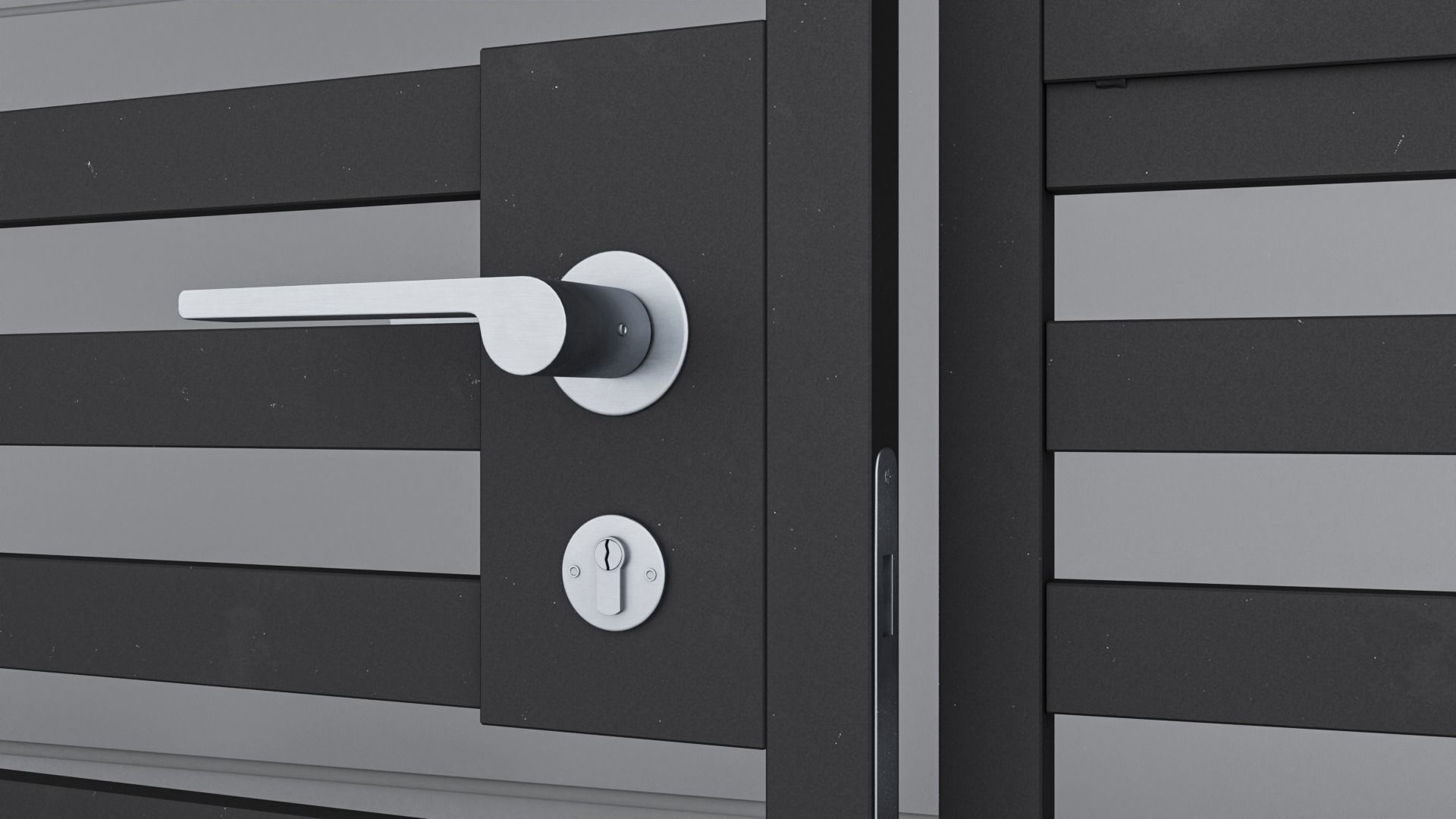 Aluminium door 37 3D model_4