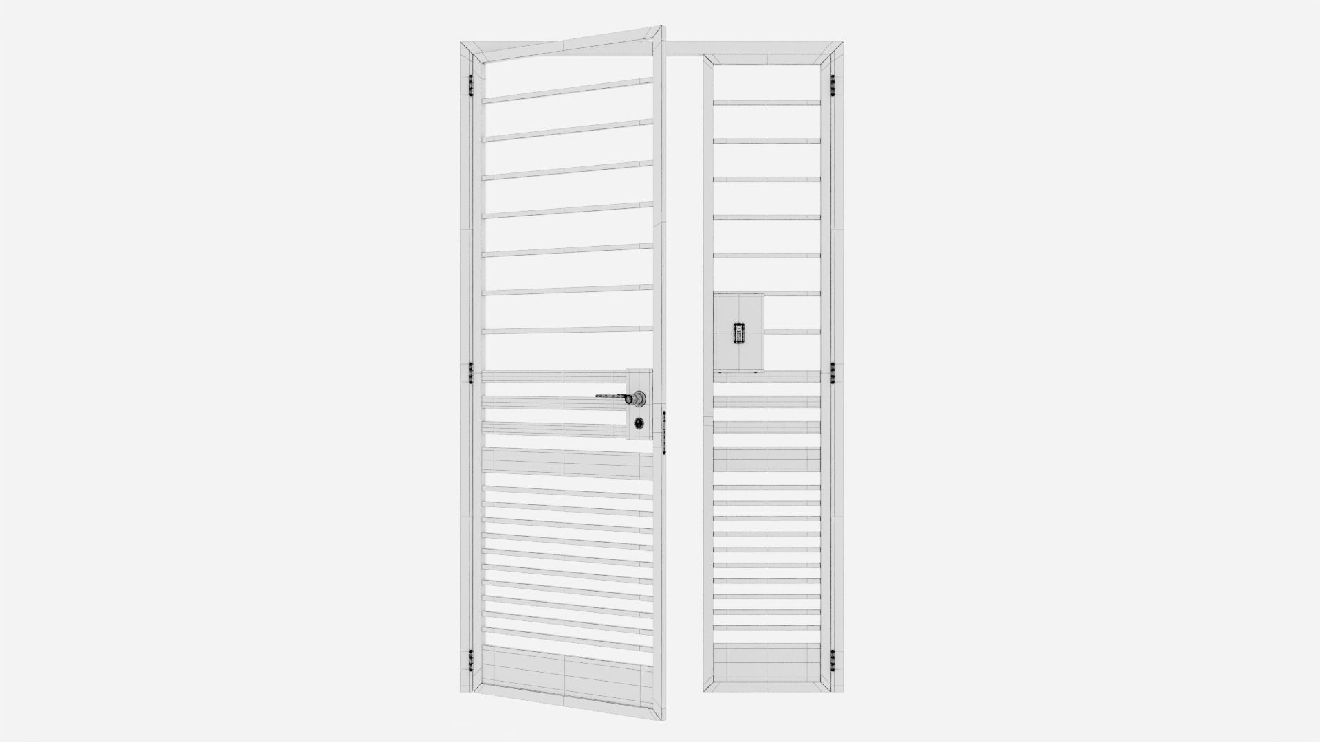 Aluminium door 37 3D model_5