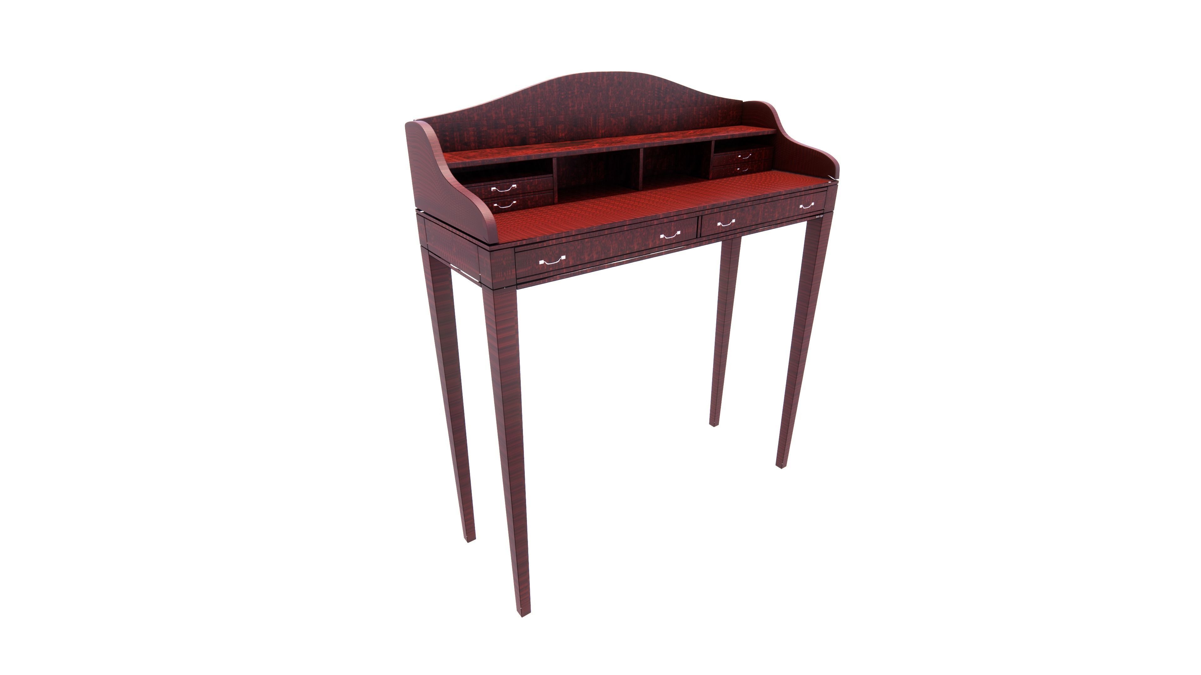 Piano Shaped Table 3D model_1