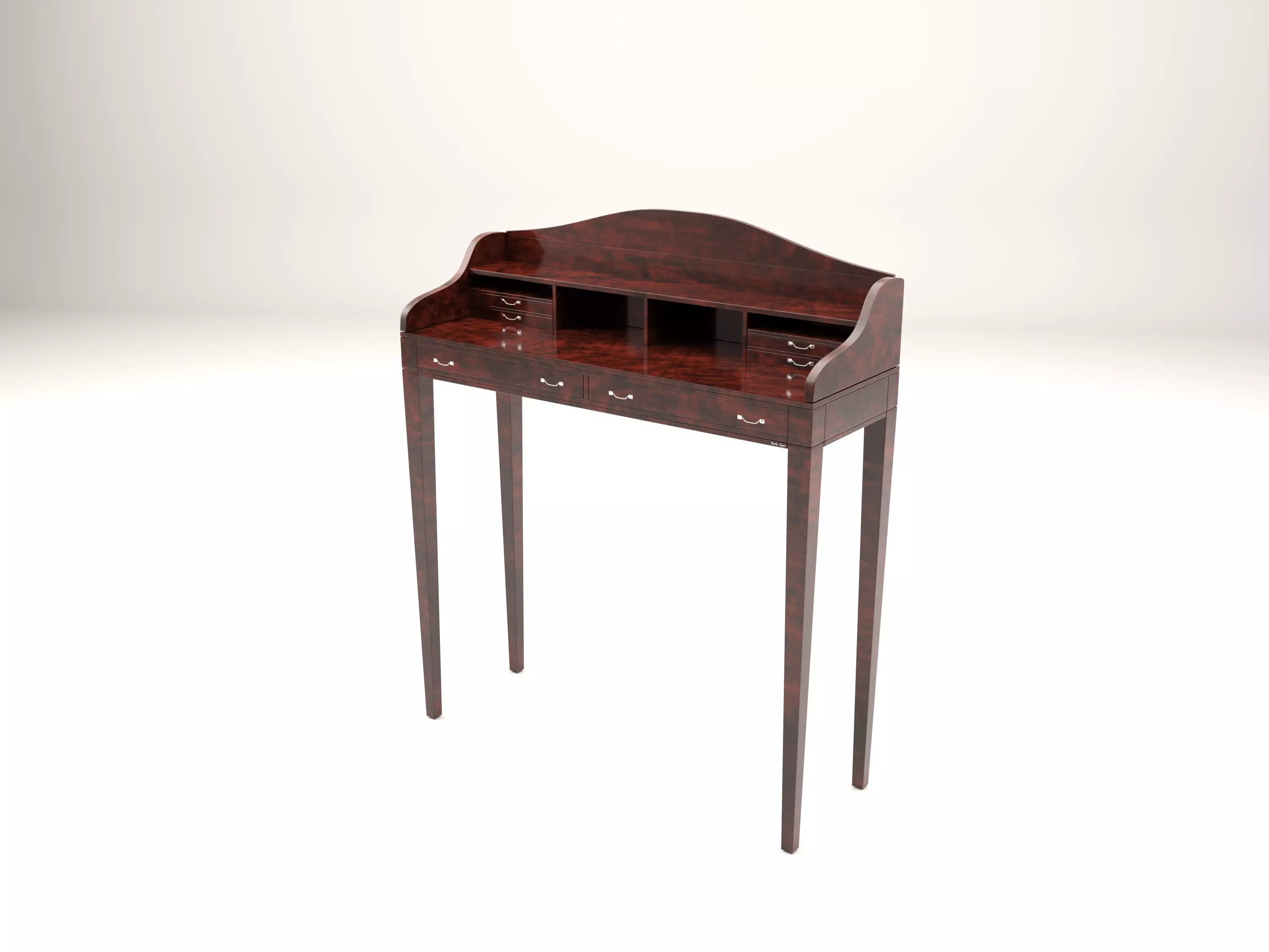 Piano Shaped Table 3D model_0
