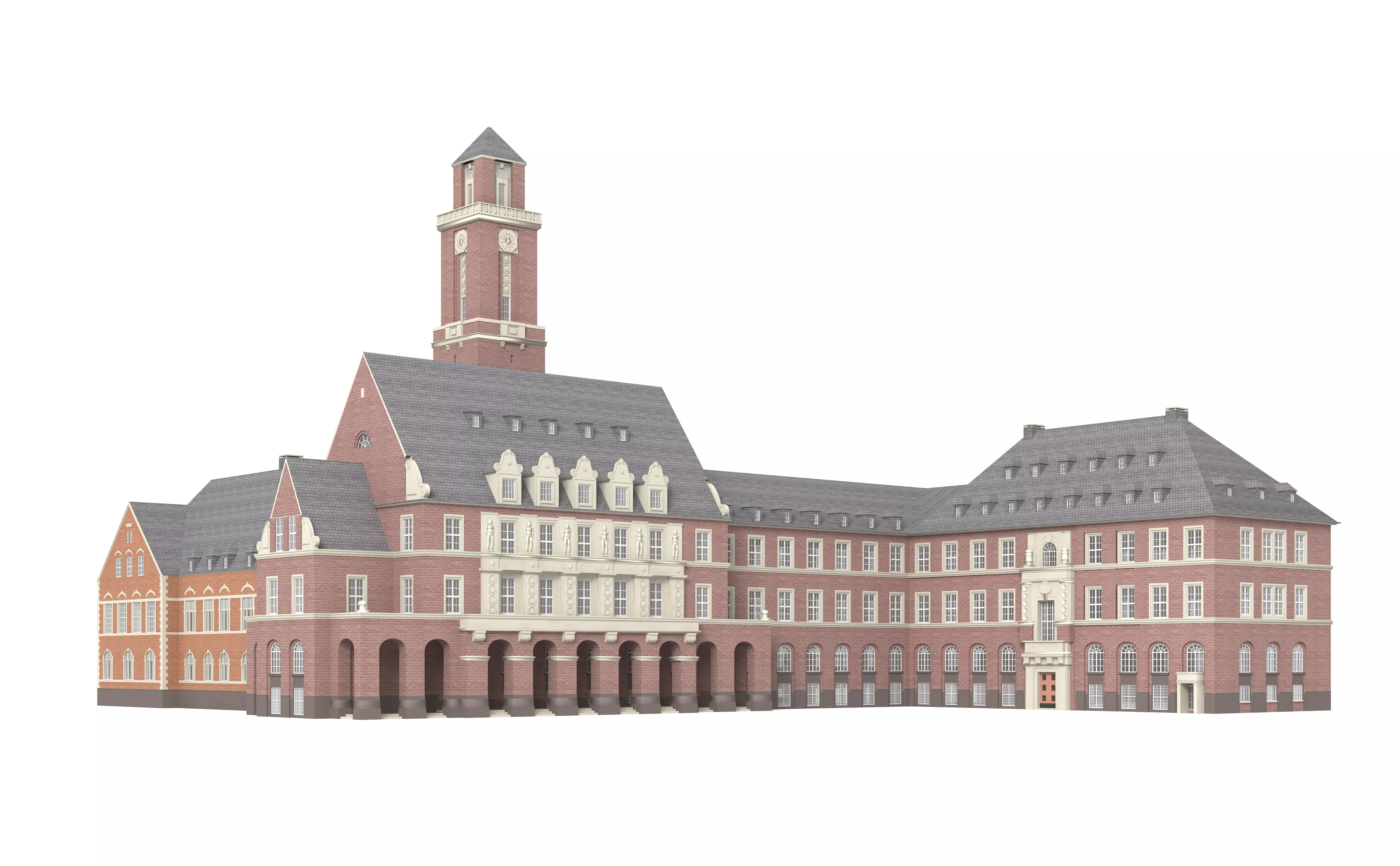 City Hall Bottrop 3D model_0