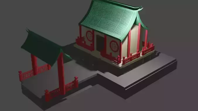  Low Poly Chinese Temple