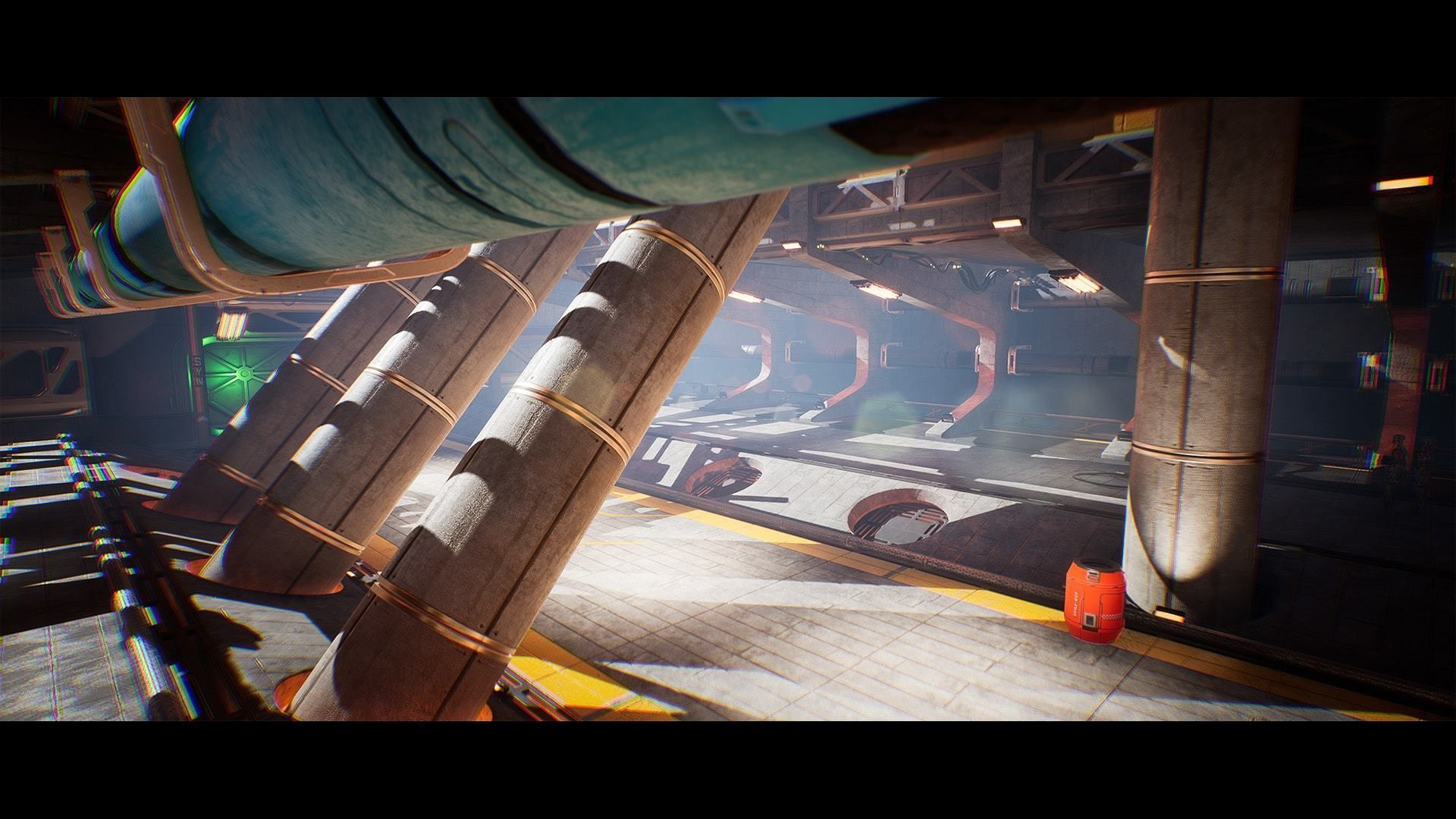 SciFi Level Hangar And Corridor Kit - UE Low-poly 3D model_7