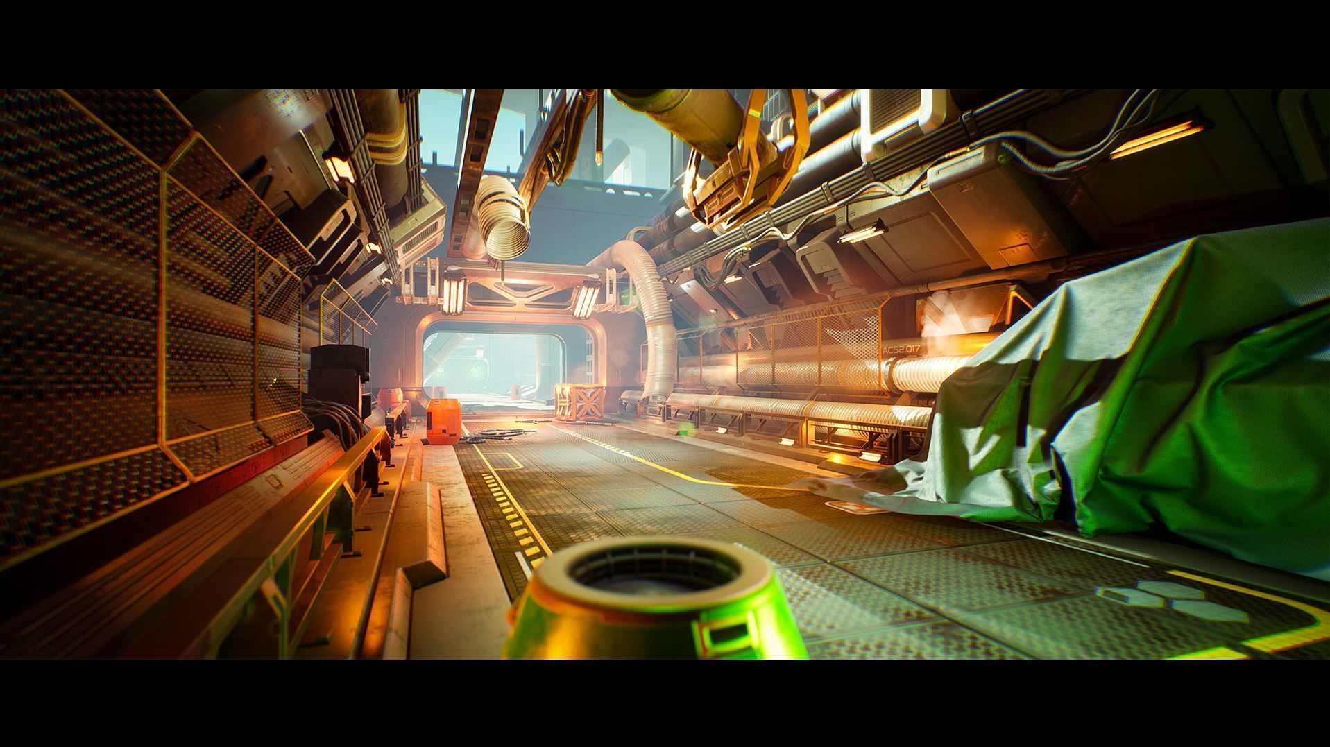 SciFi Level Hangar And Corridor Kit - UE Low-poly 3D model_3