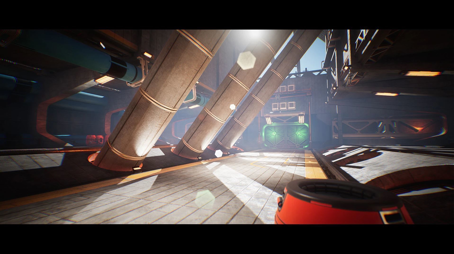 SciFi Level Hangar And Corridor Kit - UE Low-poly 3D model_2