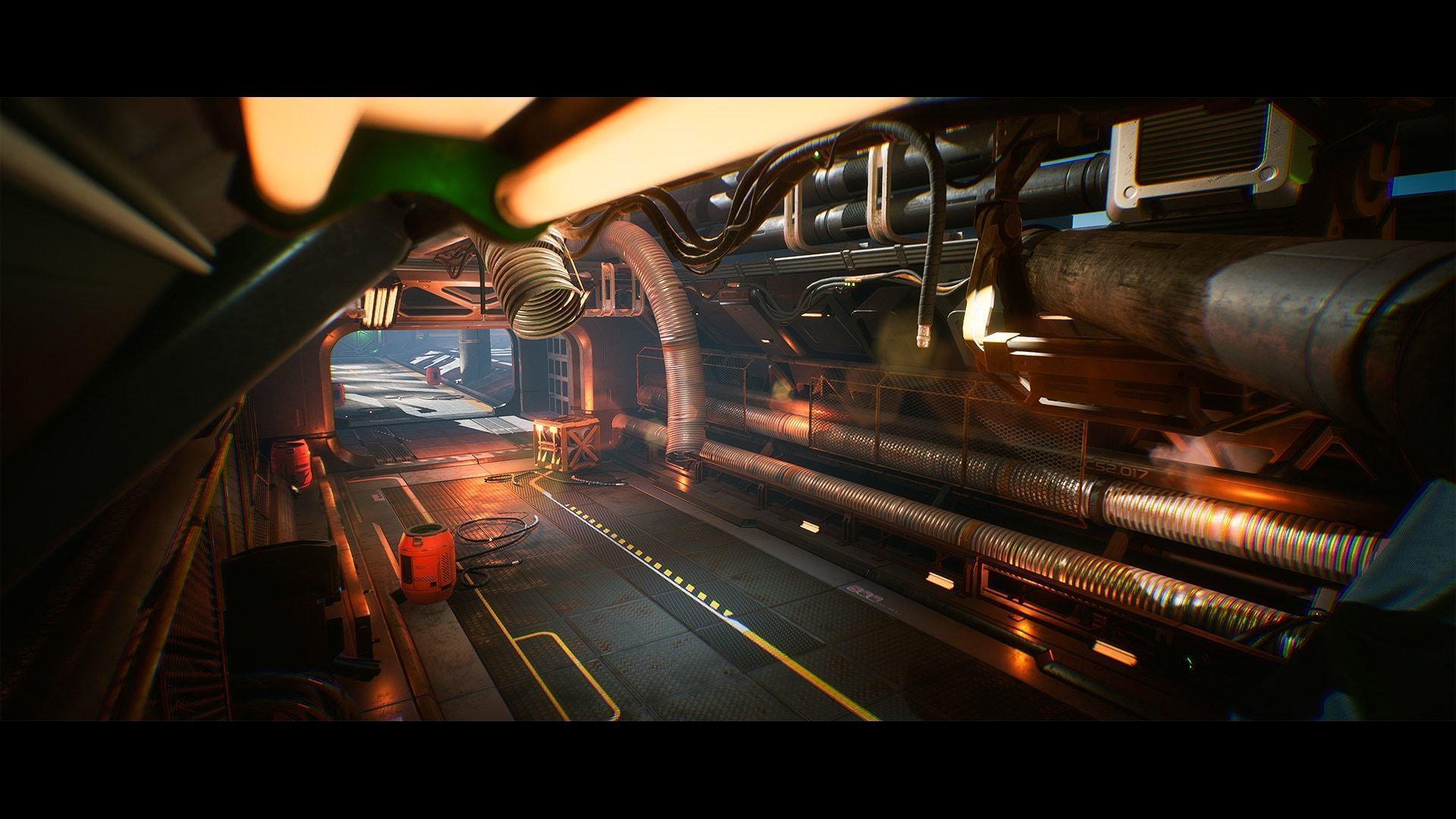 SciFi Level Hangar And Corridor Kit - UE Low-poly 3D model_8