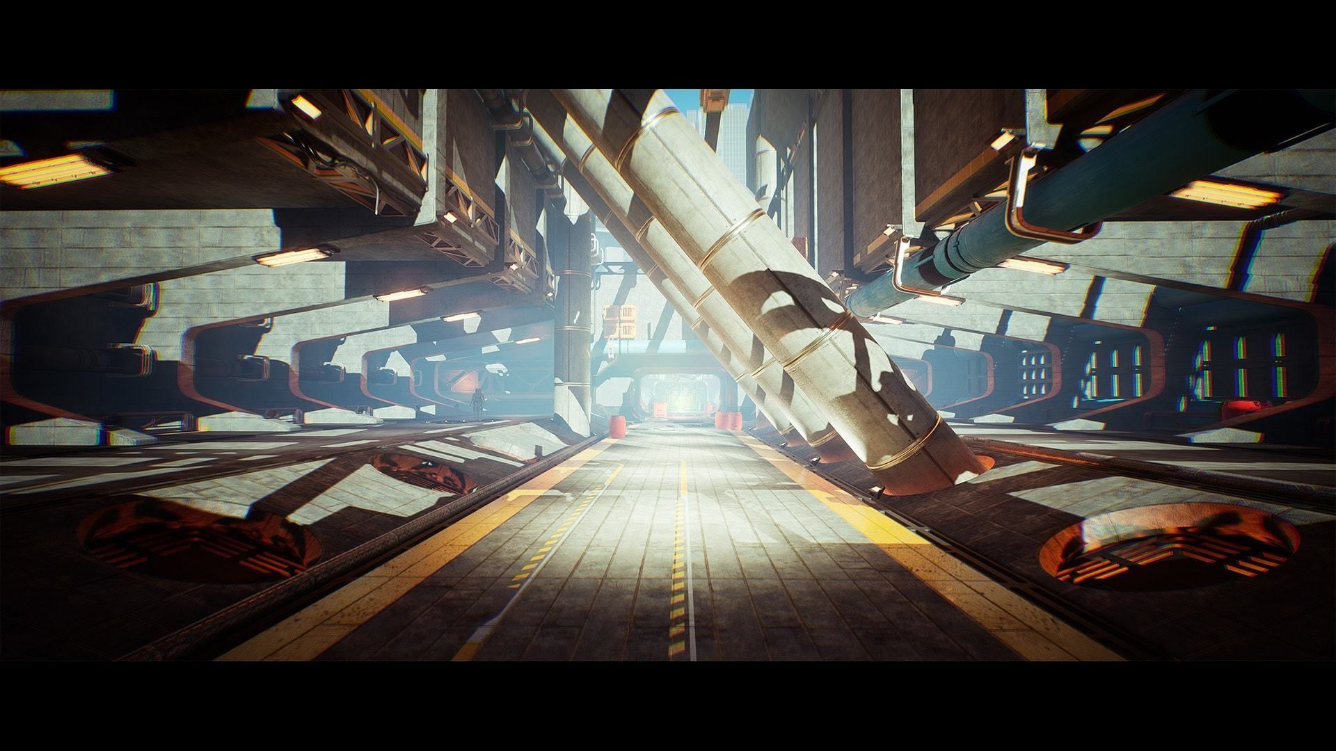 SciFi Level Hangar And Corridor Kit - UE Low-poly 3D model_5