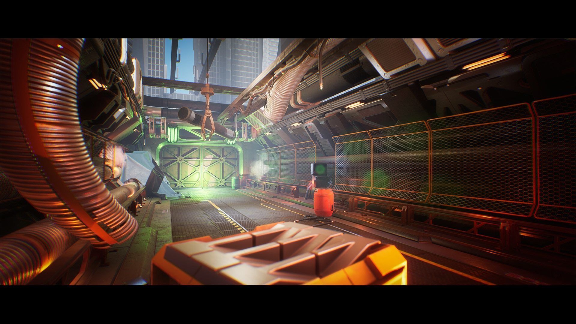 SciFi Level Hangar And Corridor Kit - UE Low-poly 3D model_6