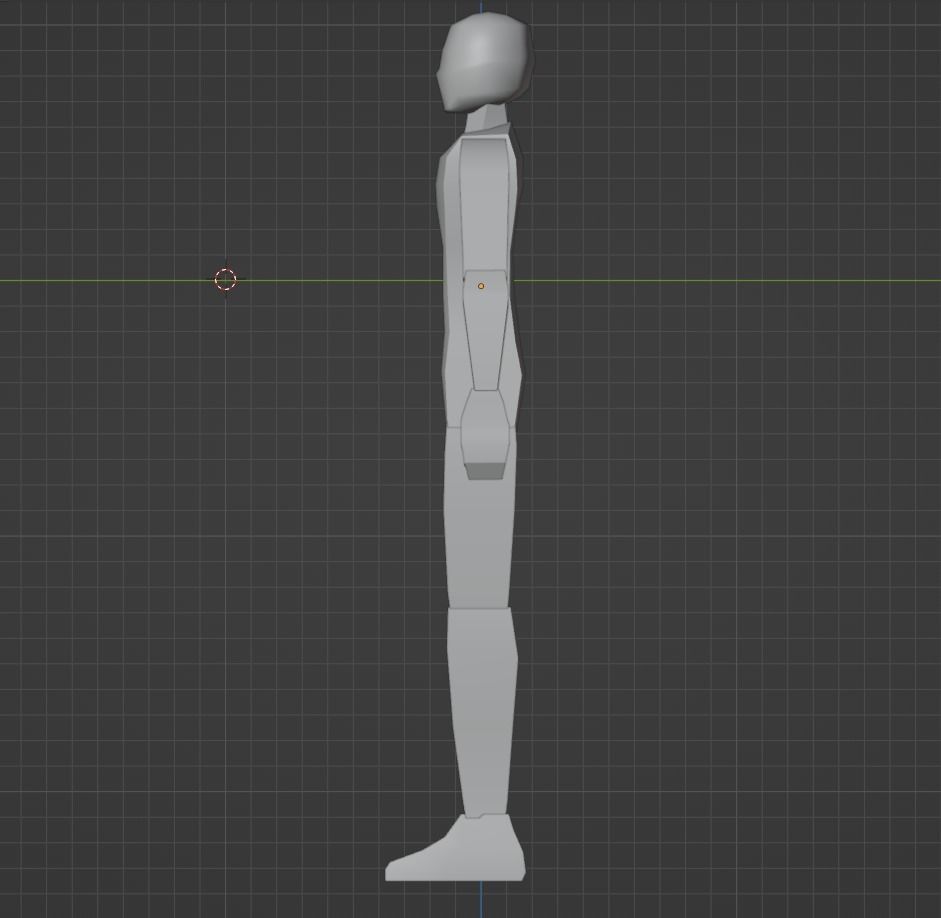 PSX Male body template 3D model_2