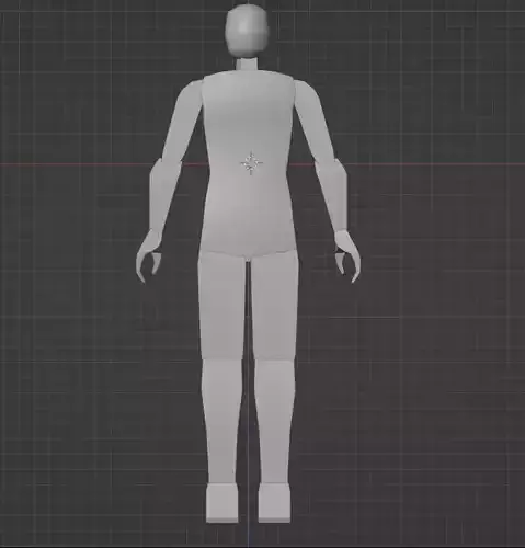 PSX Male body template 3D model