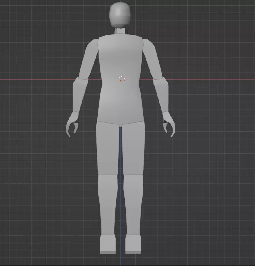 PSX Male body template 3D model_0