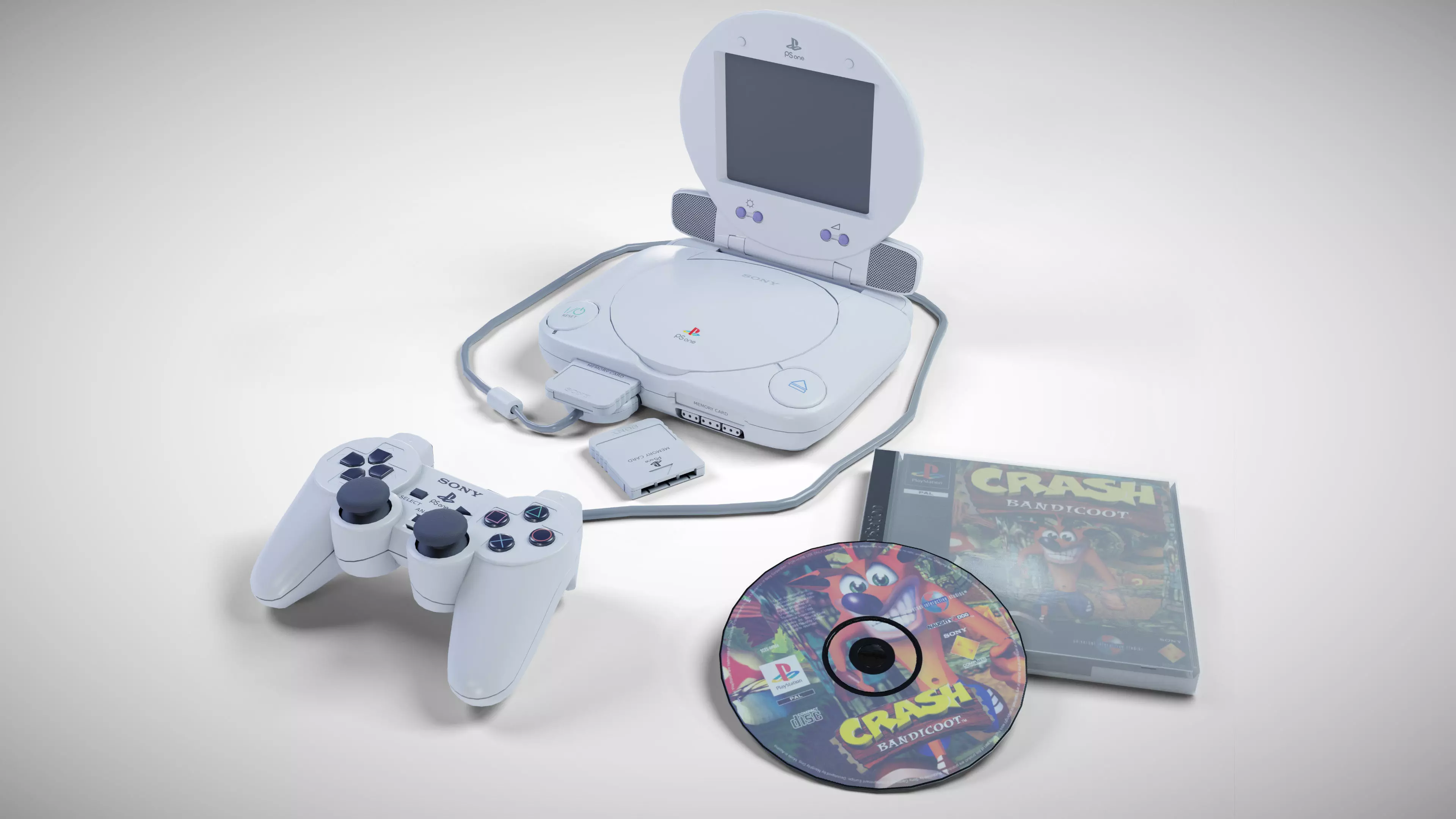 Sony PlayStation PS one Low-poly 3D model_0