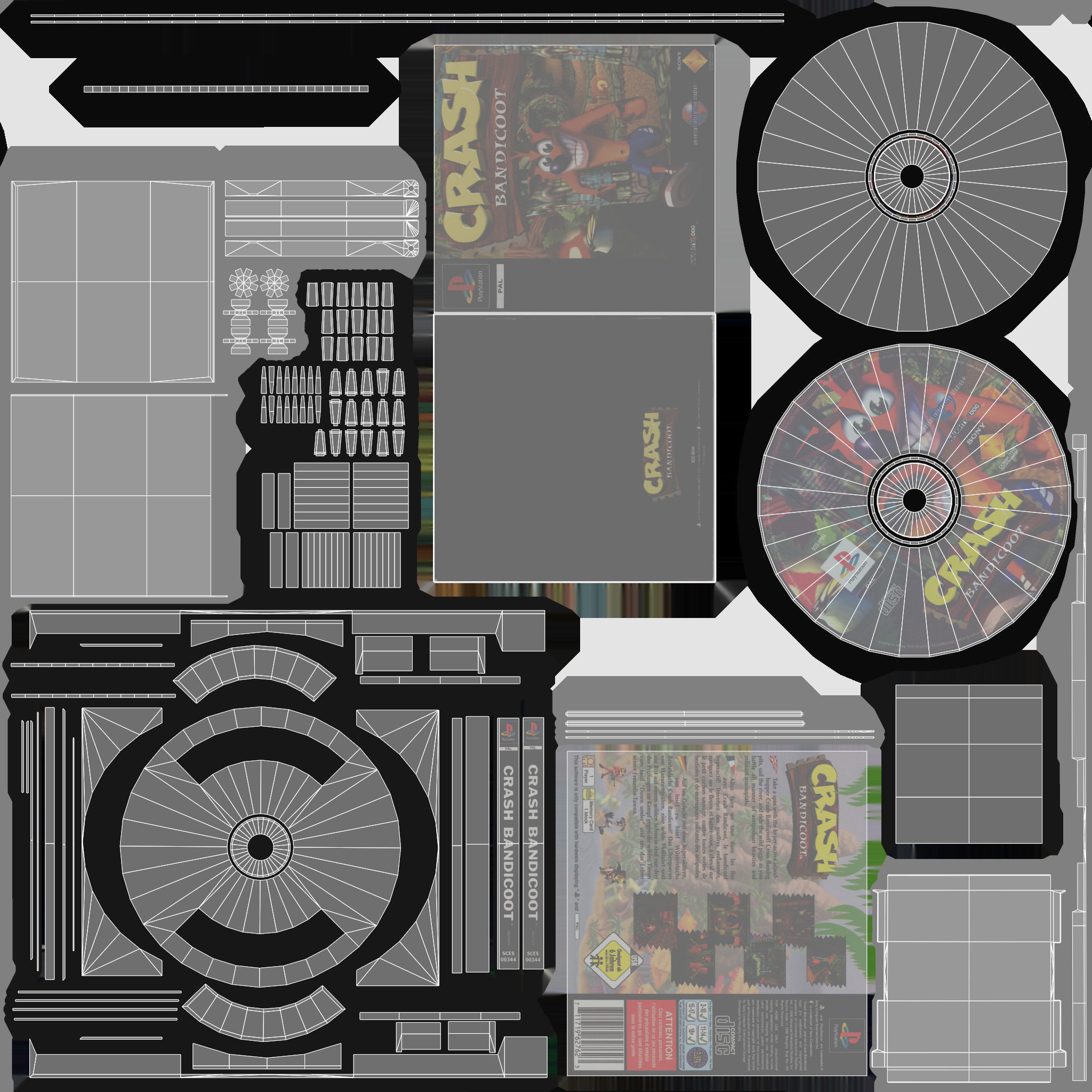 Sony PlayStation PS one Low-poly 3D model_59