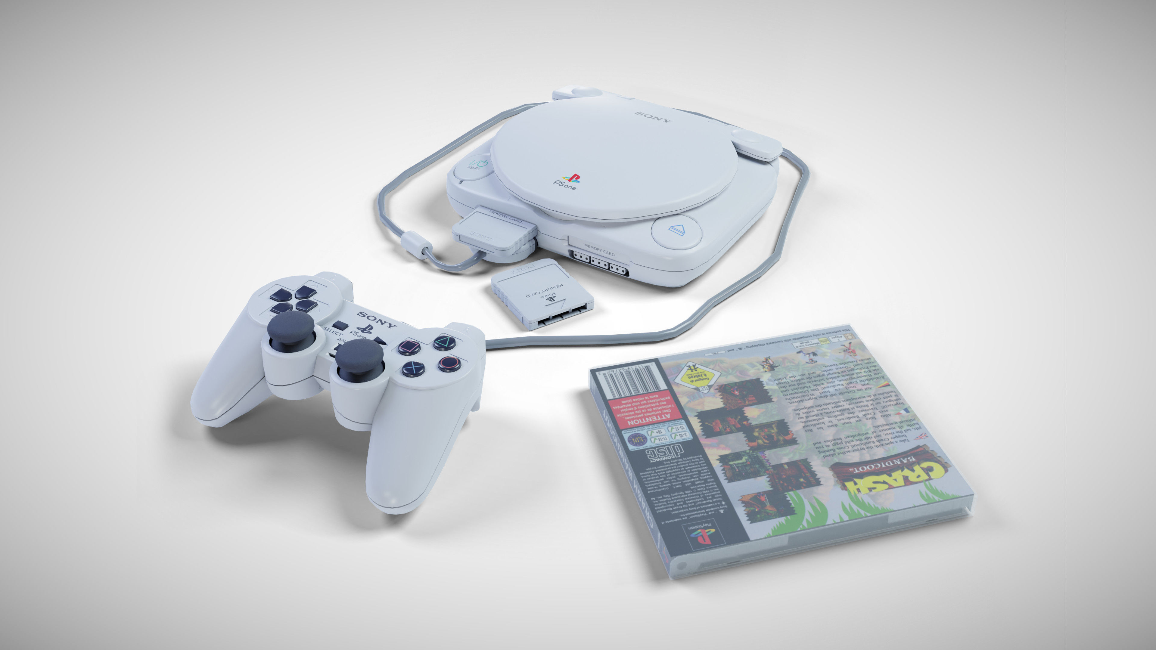 Sony PlayStation PS one Low-poly 3D model_3