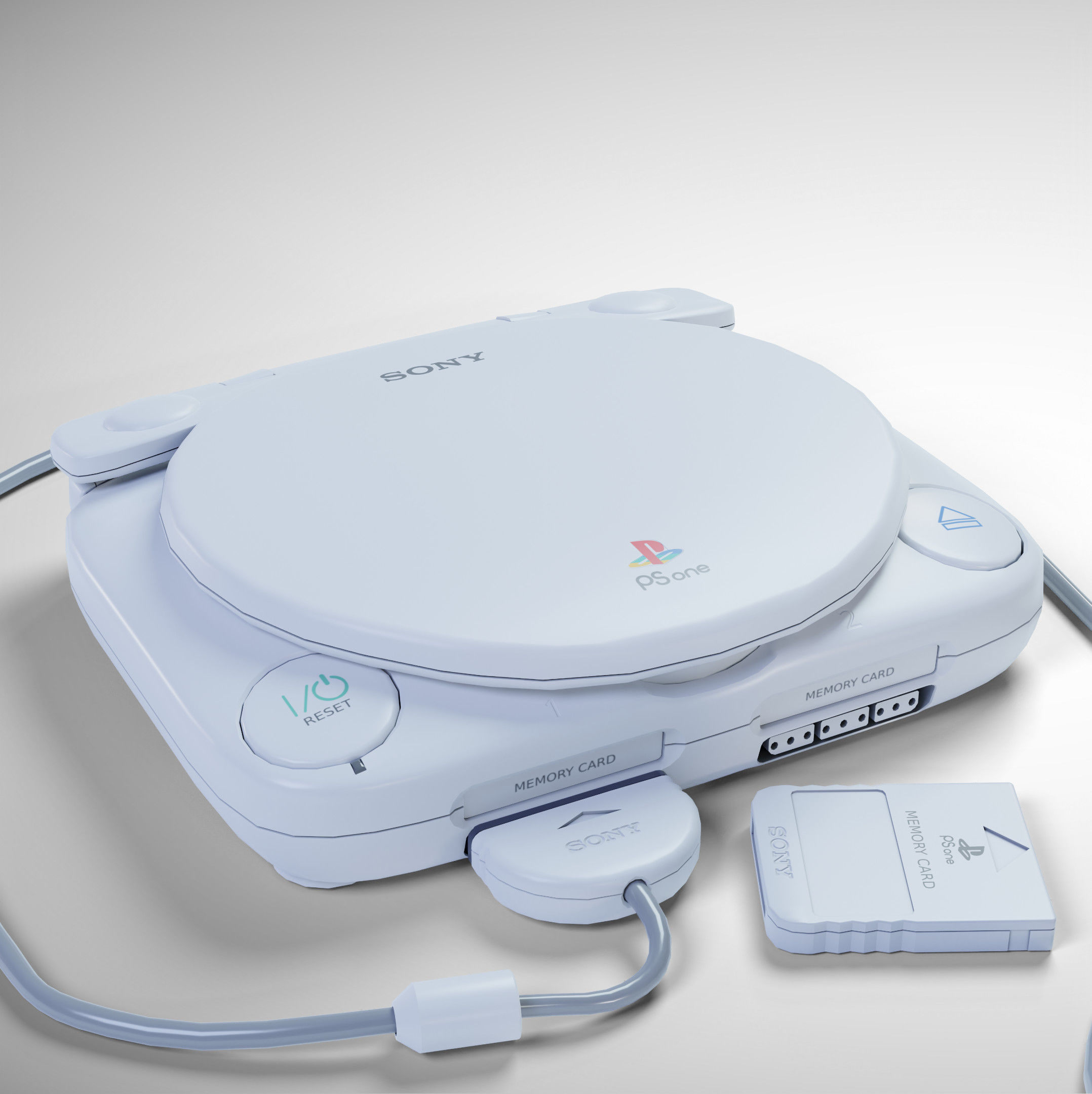 Sony PlayStation PS one Low-poly 3D model_4
