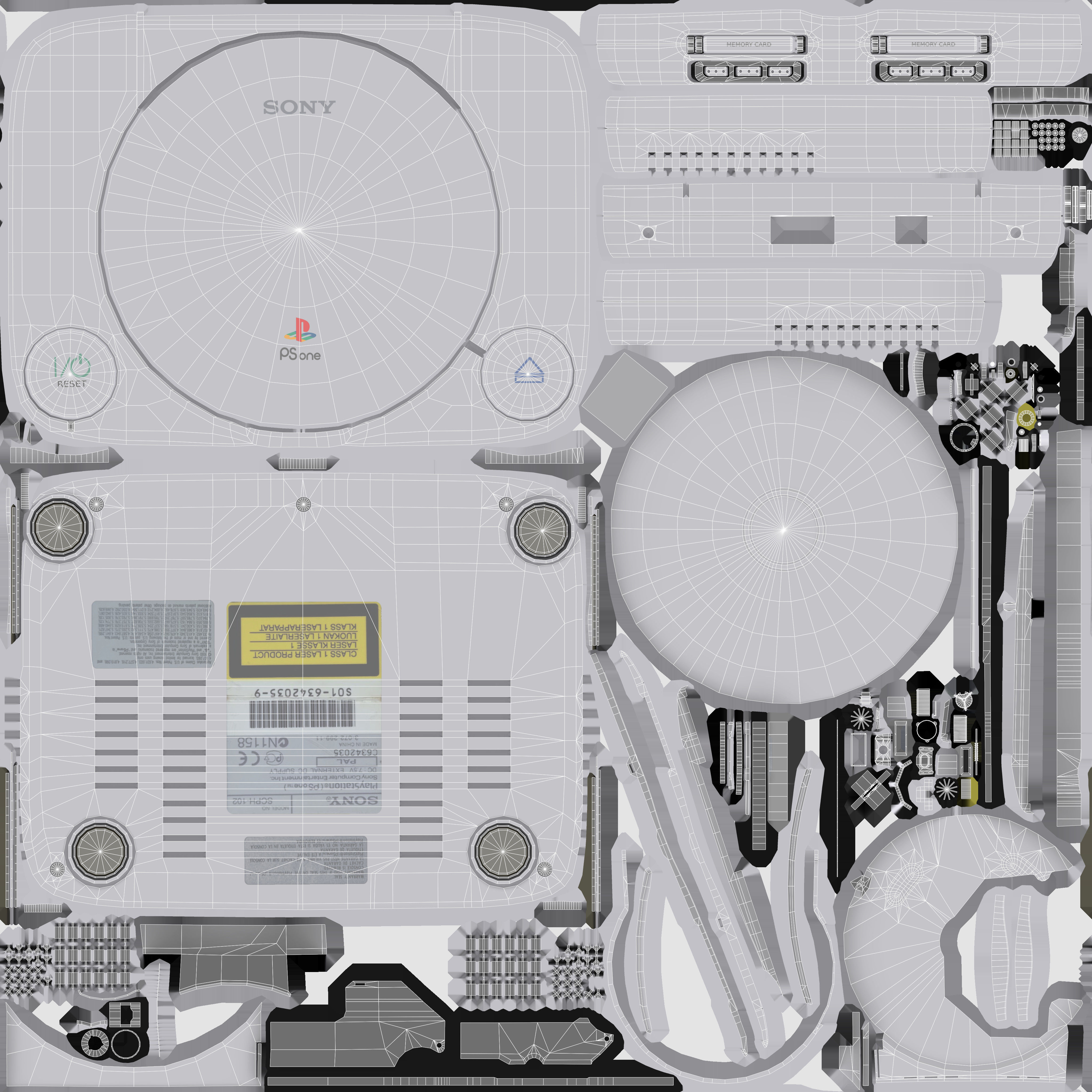 Sony PlayStation PS one Low-poly 3D model_58