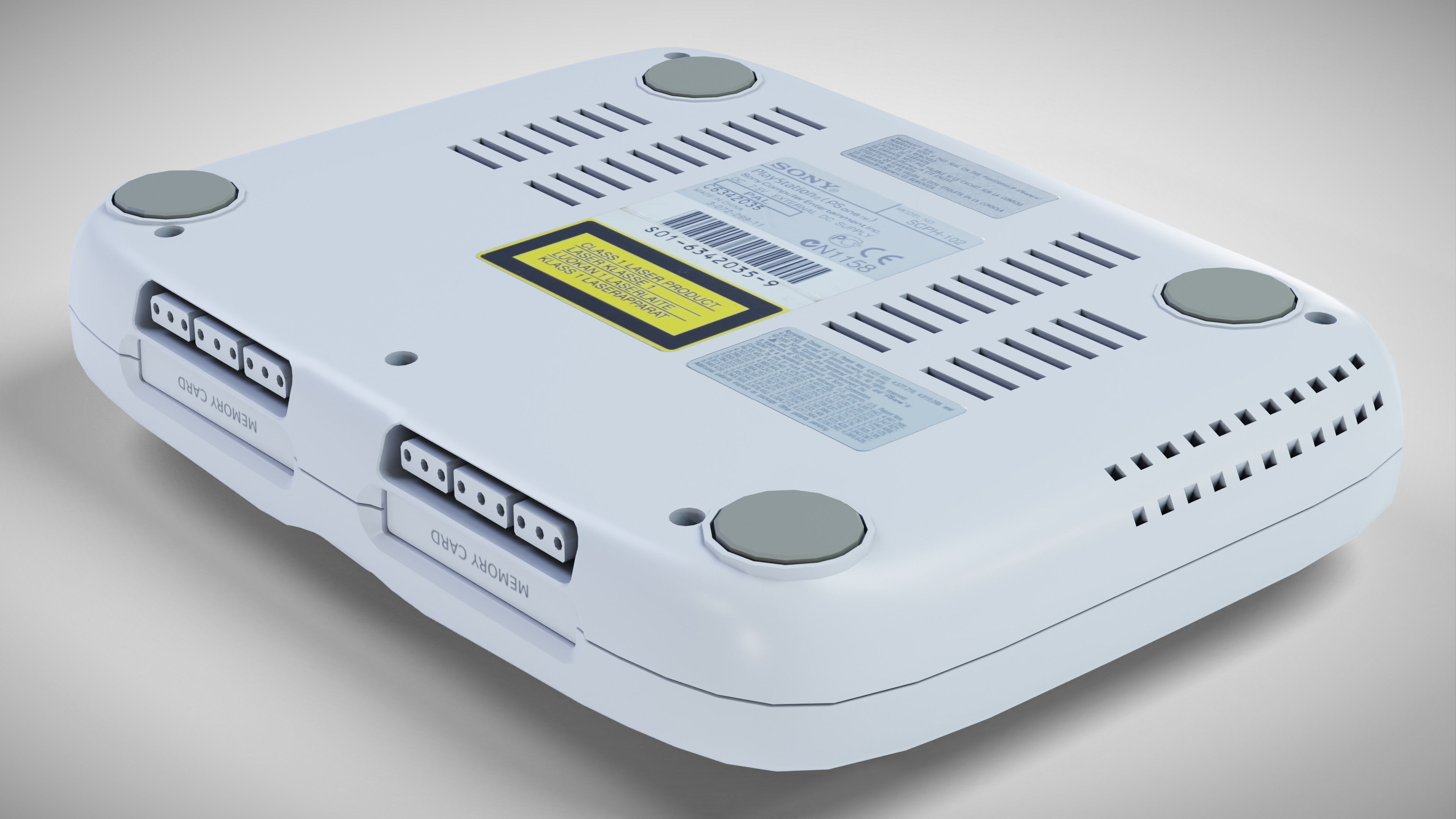 Sony PlayStation PS one Low-poly 3D model_12