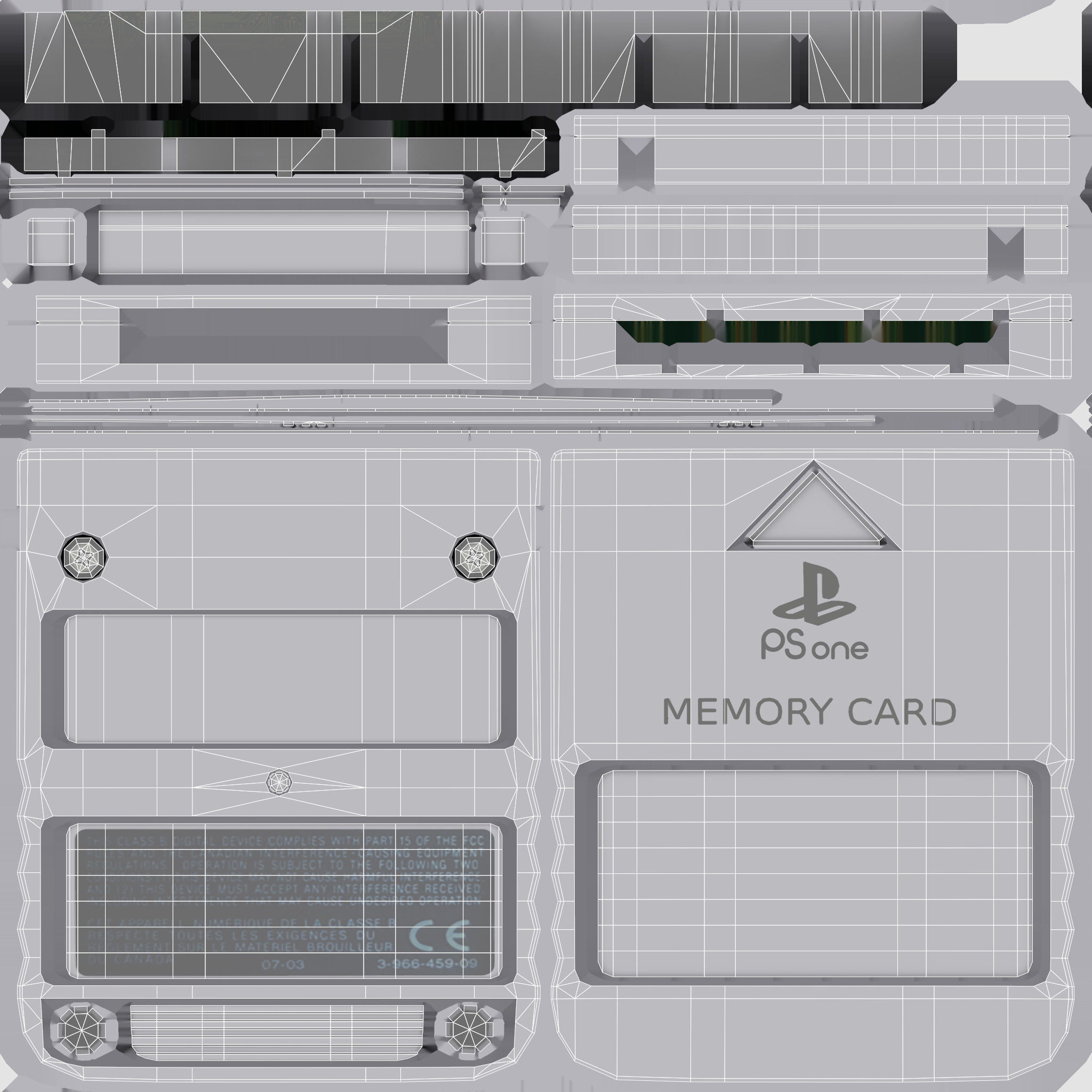 Sony PlayStation PS one Low-poly 3D model_62