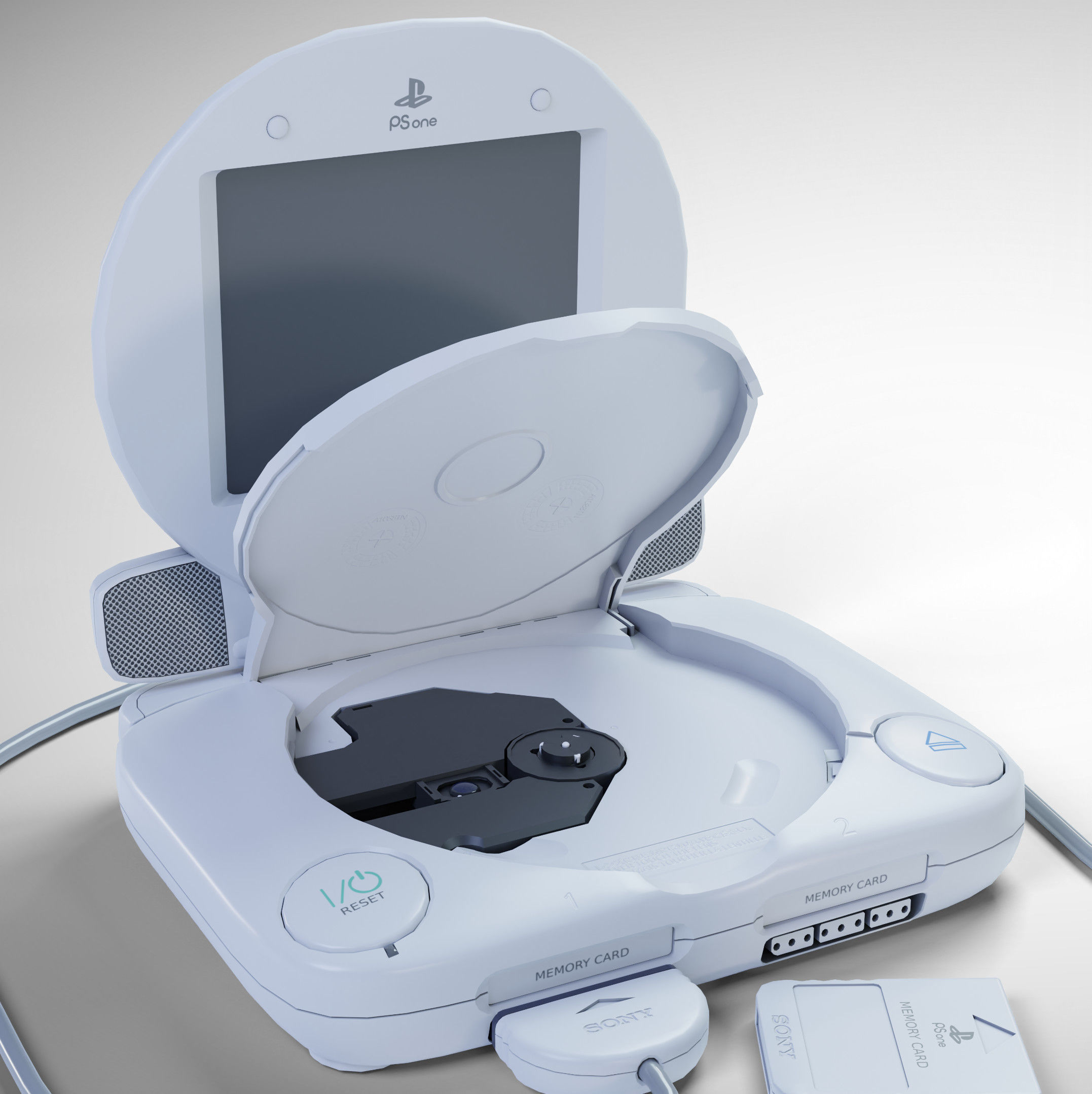 Sony PlayStation PS one Low-poly 3D model_6