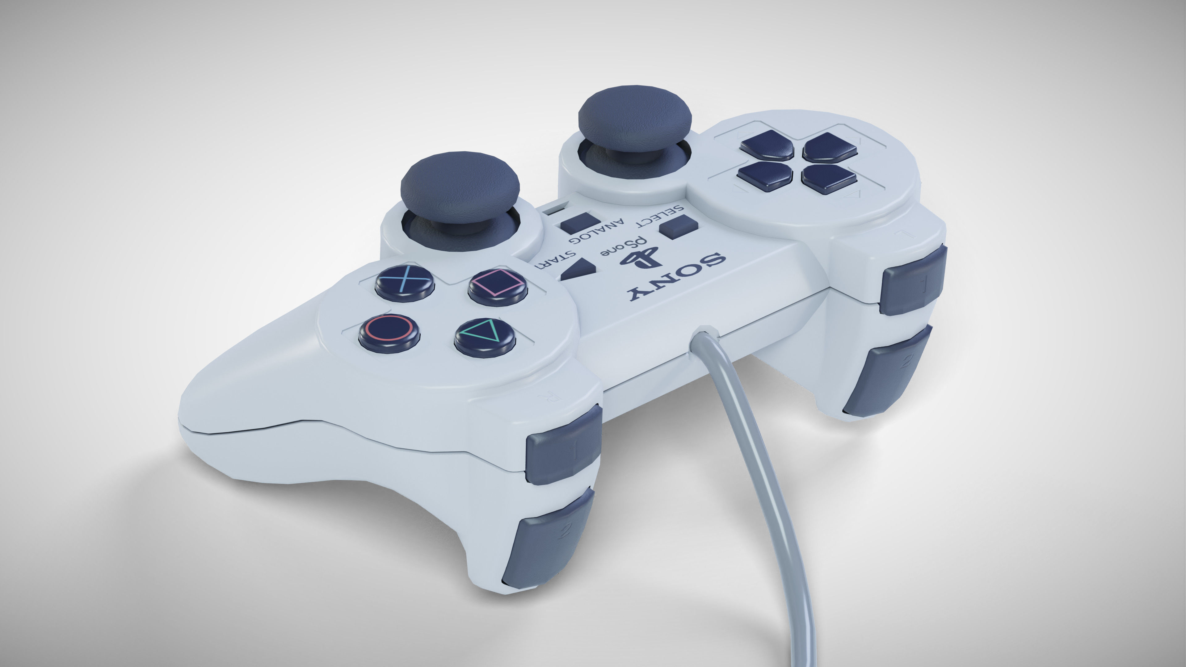 Sony PlayStation PS one Low-poly 3D model_20