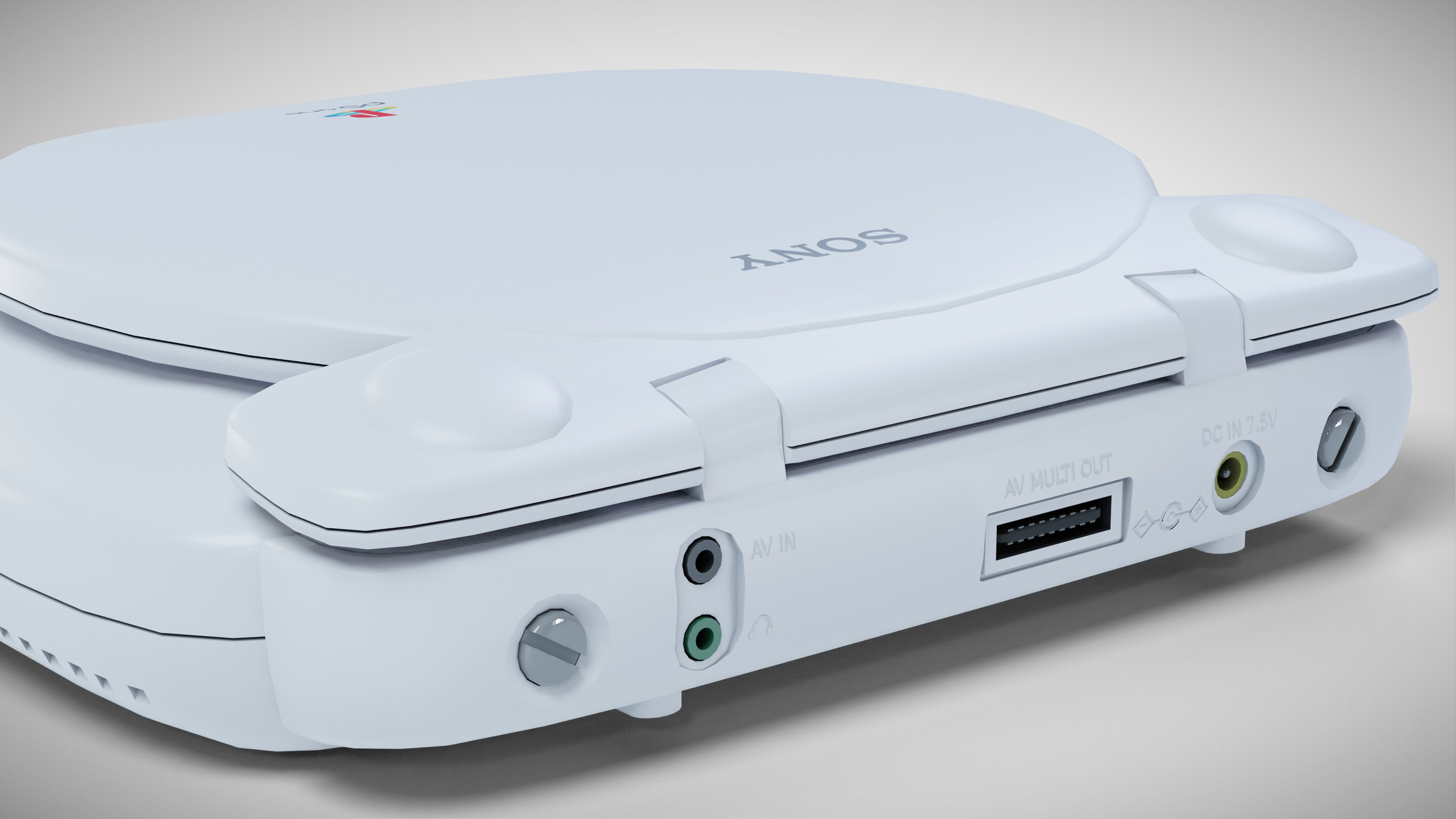 Sony PlayStation PS one Low-poly 3D model_18