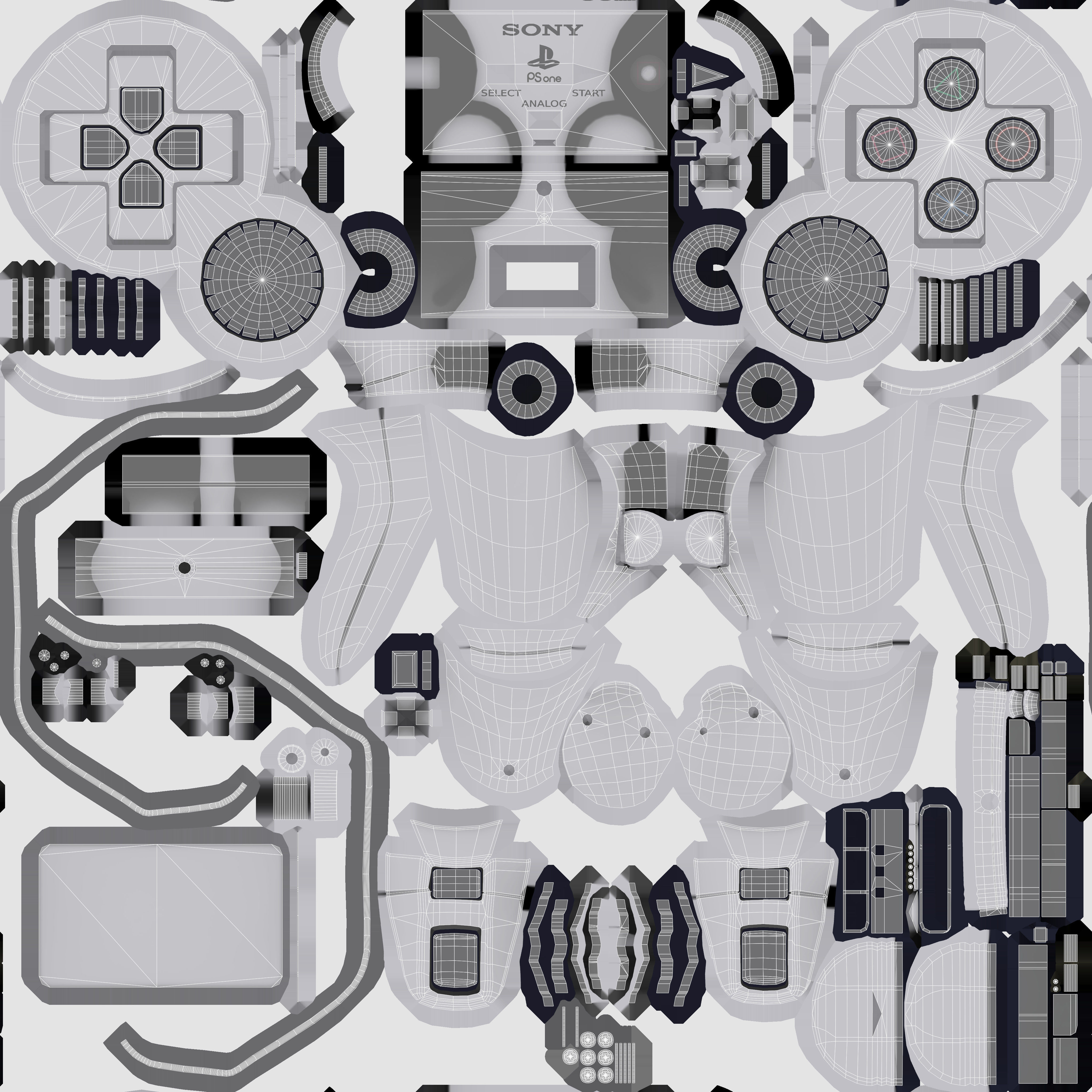 Sony PlayStation PS one Low-poly 3D model_60
