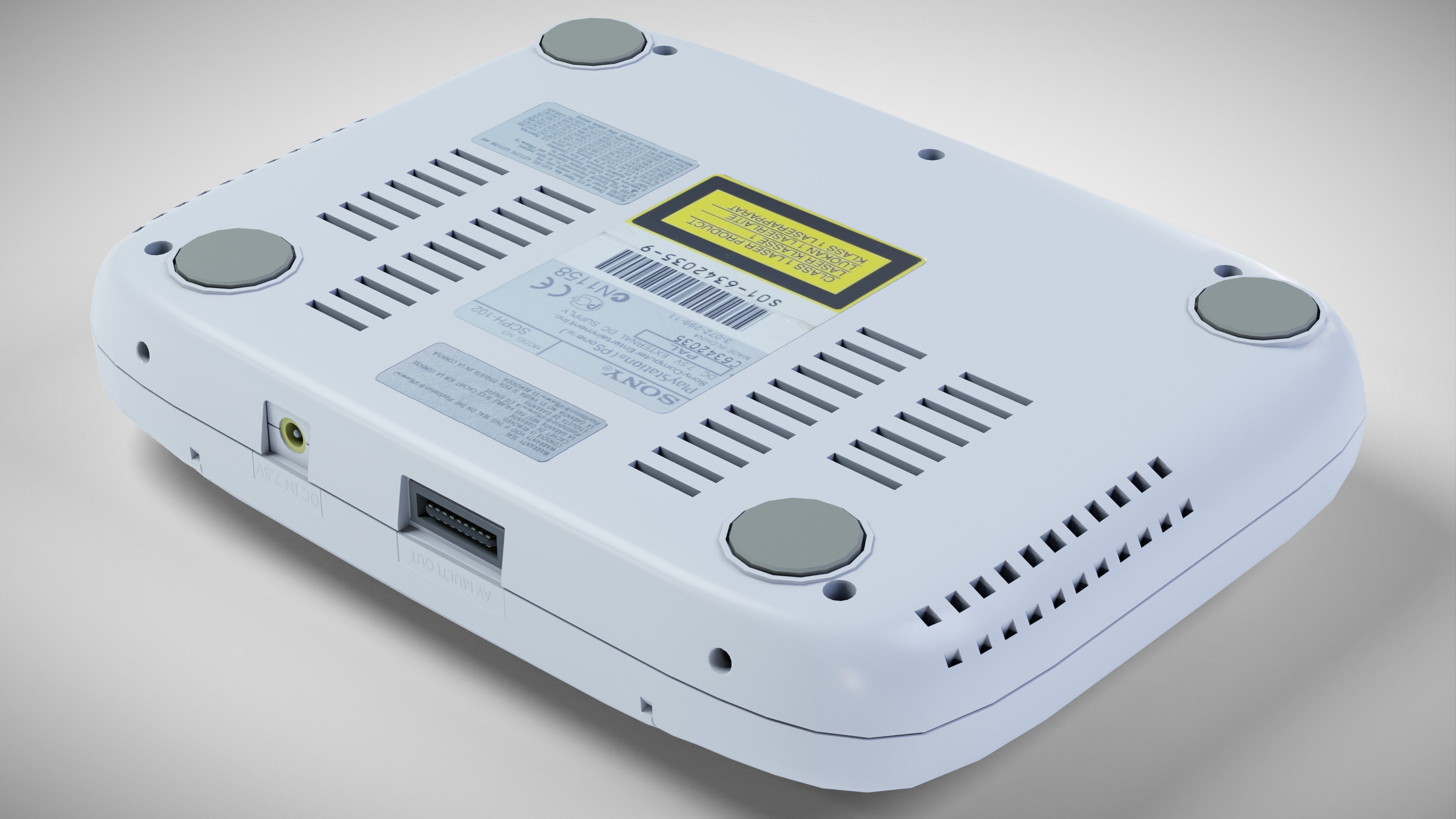 Sony PlayStation PS one Low-poly 3D model_11