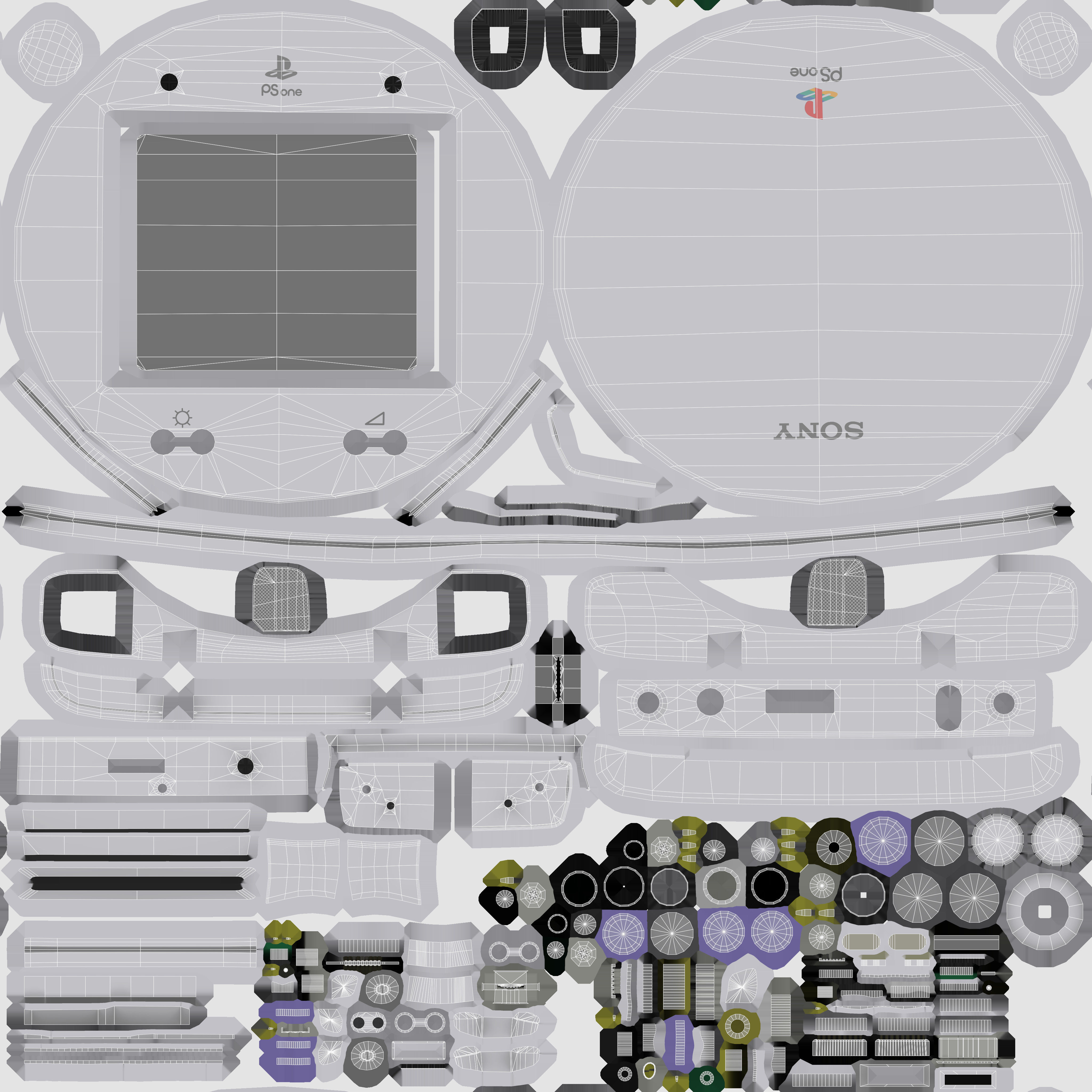 Sony PlayStation PS one Low-poly 3D model_61