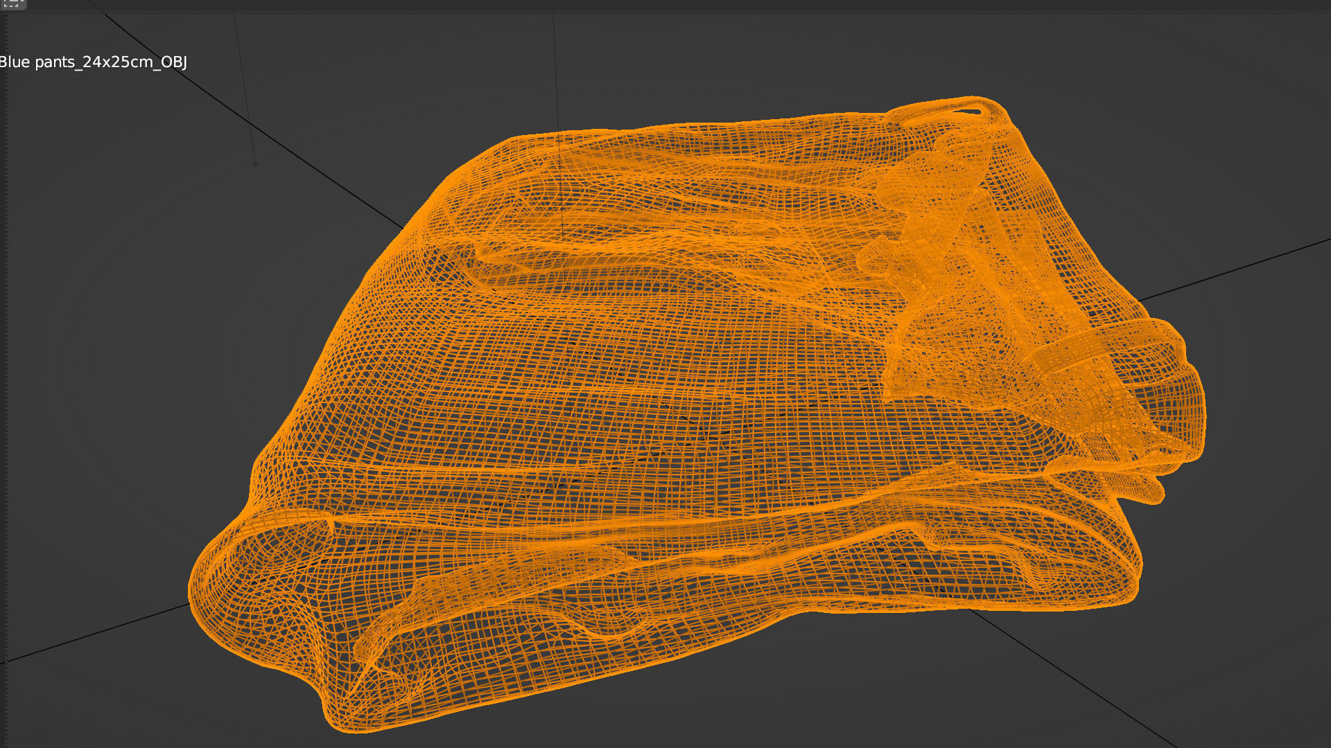 Blue men trousers pants suit formal business style clothing  3D model_5