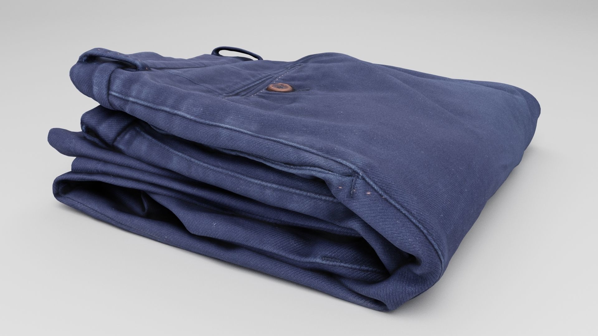 Blue men trousers pants suit formal business style clothing  3D model_3