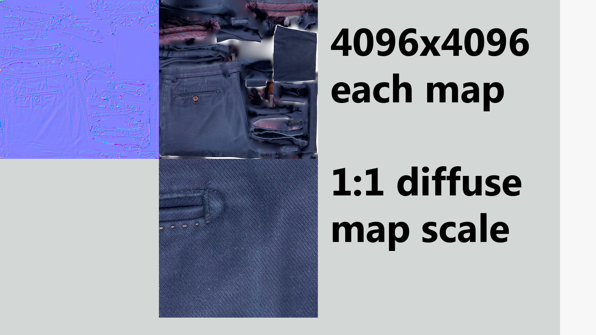 Blue men trousers pants suit formal business style clothing  3D model_7