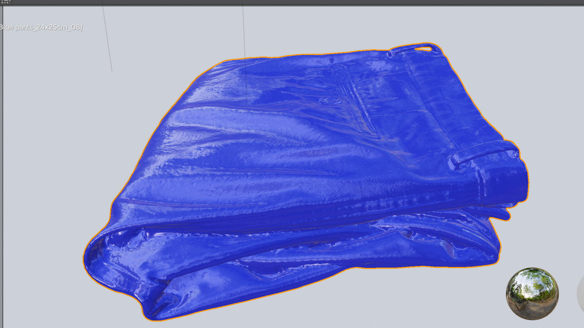 Blue men trousers pants suit formal business style clothing  3D model_6