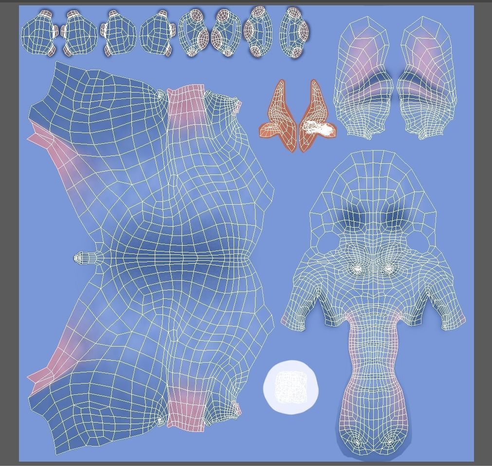 Subdivision Cartoon Animal Mammal Elephant - Maya file included 3D model_23