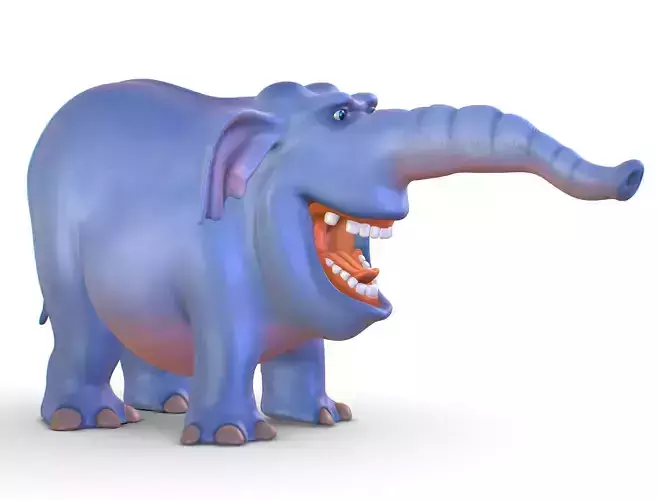 Subdivision Cartoon Animal Mammal Elephant - Maya file included