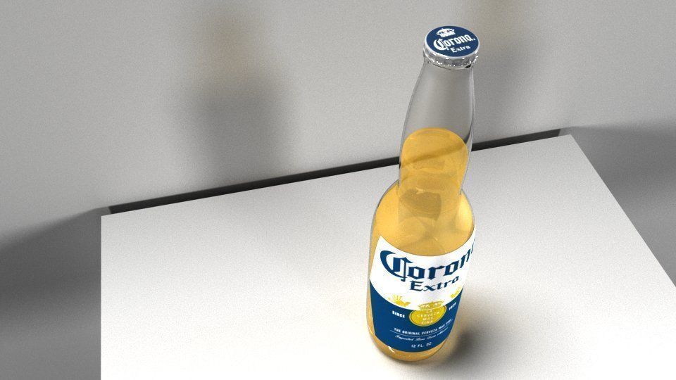Corona Beer Low-poly 3D model_3