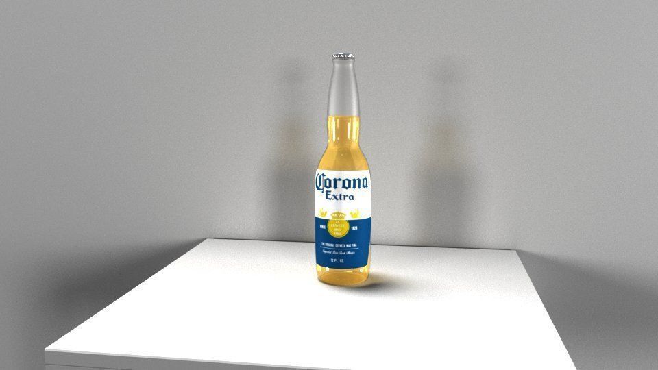 Corona Beer Low-poly 3D model_2