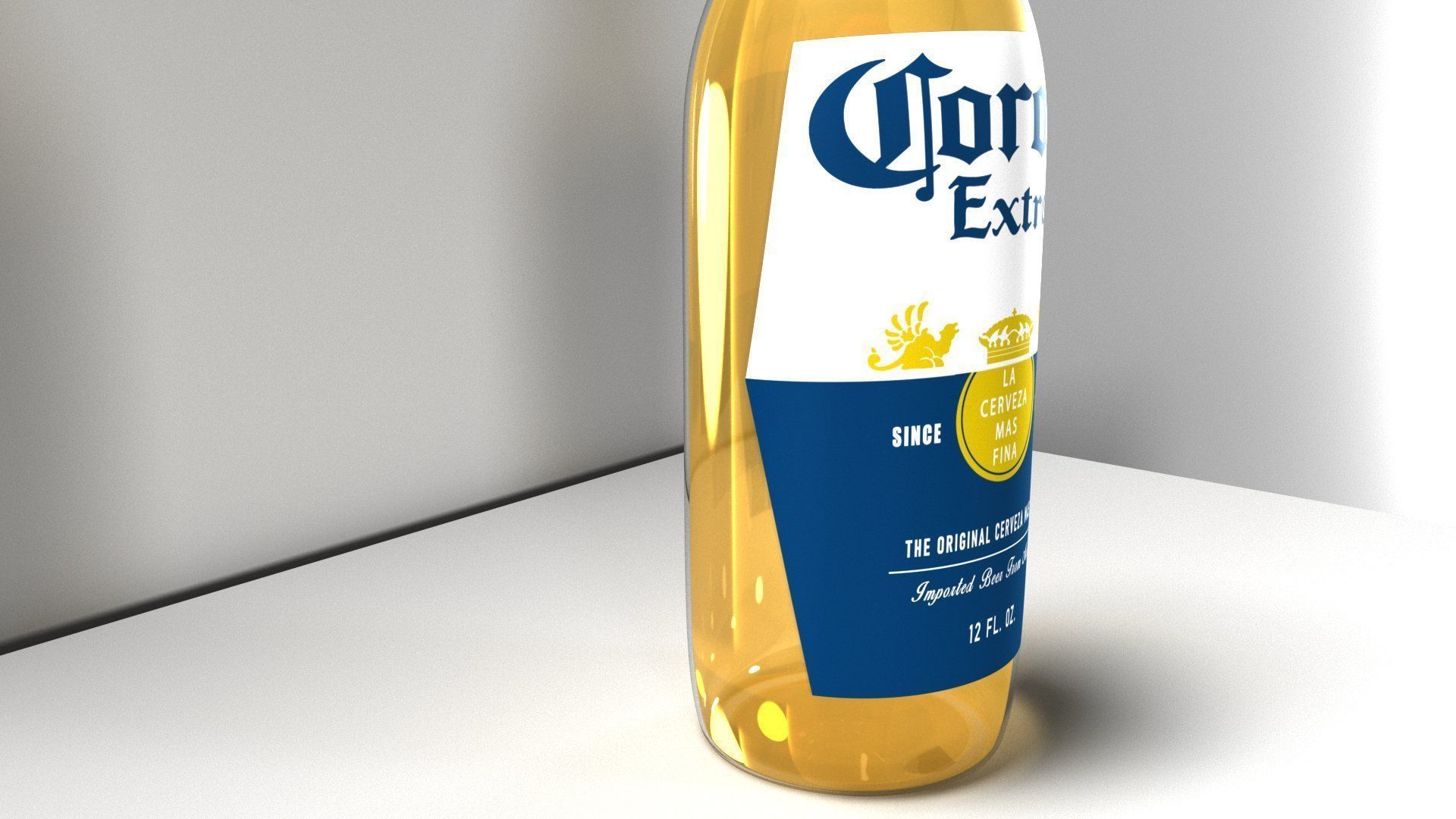 Corona Beer Low-poly 3D model_5