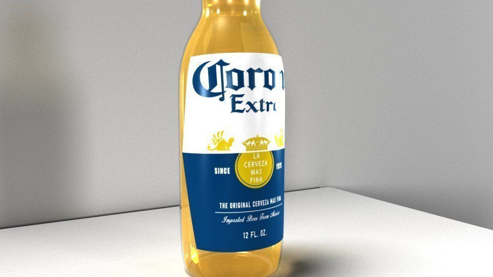 Corona Beer Low-poly 3D model_6
