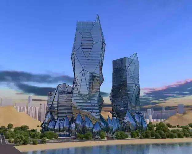 0061 - Deconstruction Skyscraper - 2Ds Plans - 3Ds Files