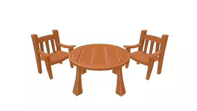 Cartoon Chair and Table 1