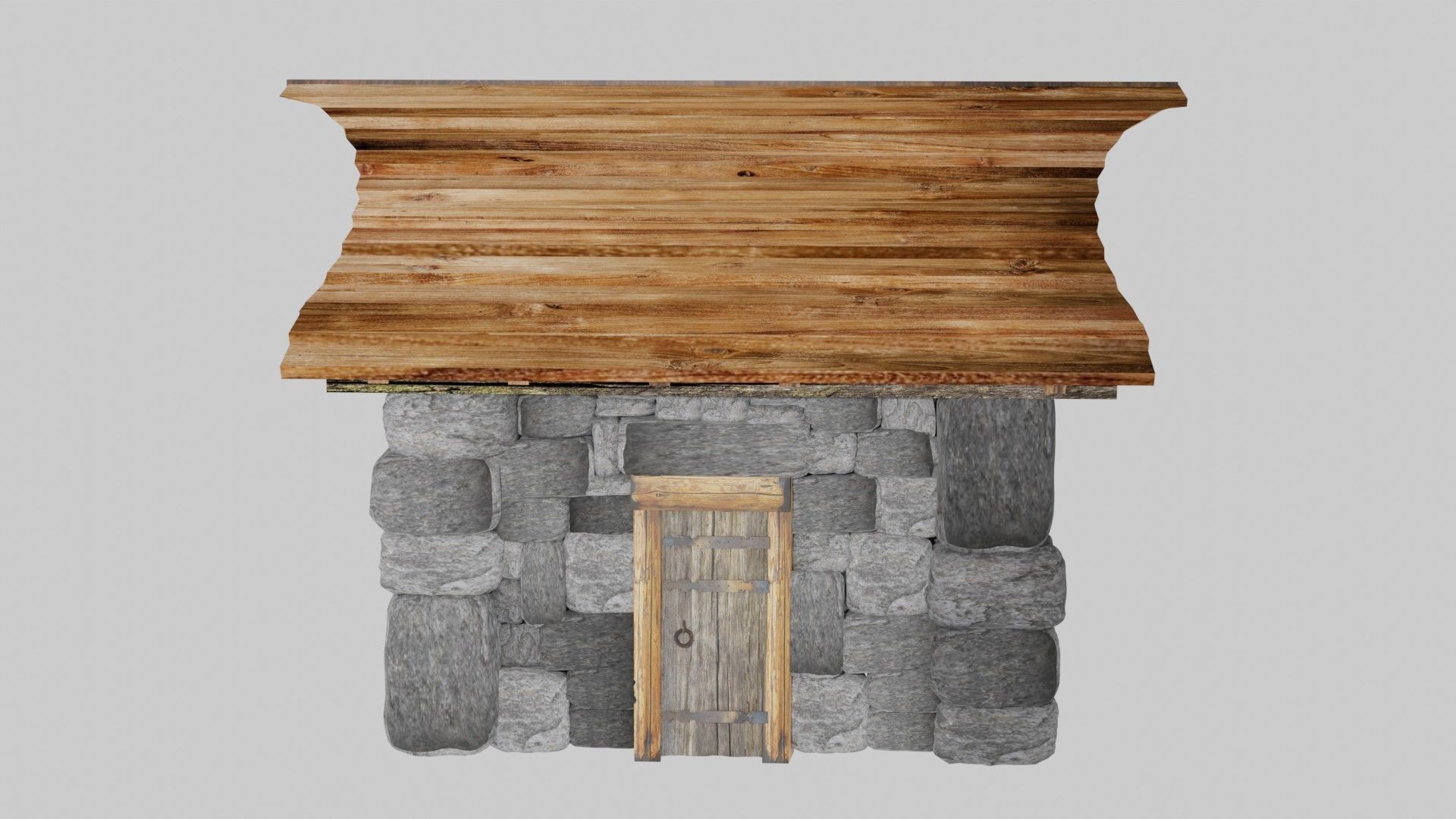 Small Medeval House 3D model_1