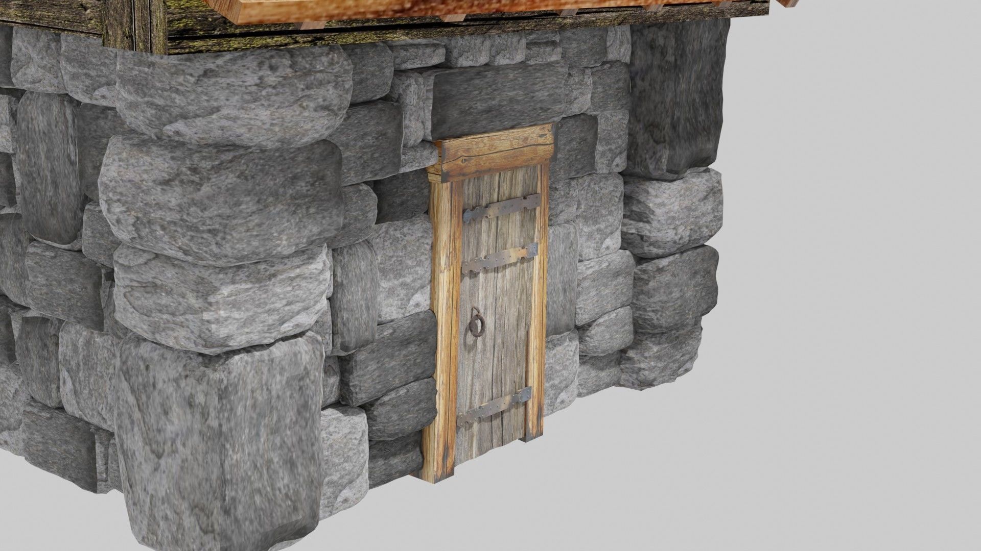 Small Medeval House 3D model_5