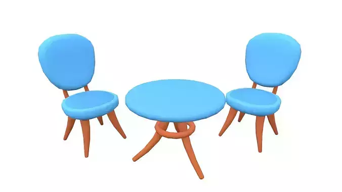 Cartoon Chair and Table 2