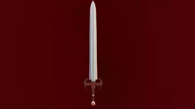 vampire sword blood low-poly ready for the game PBR