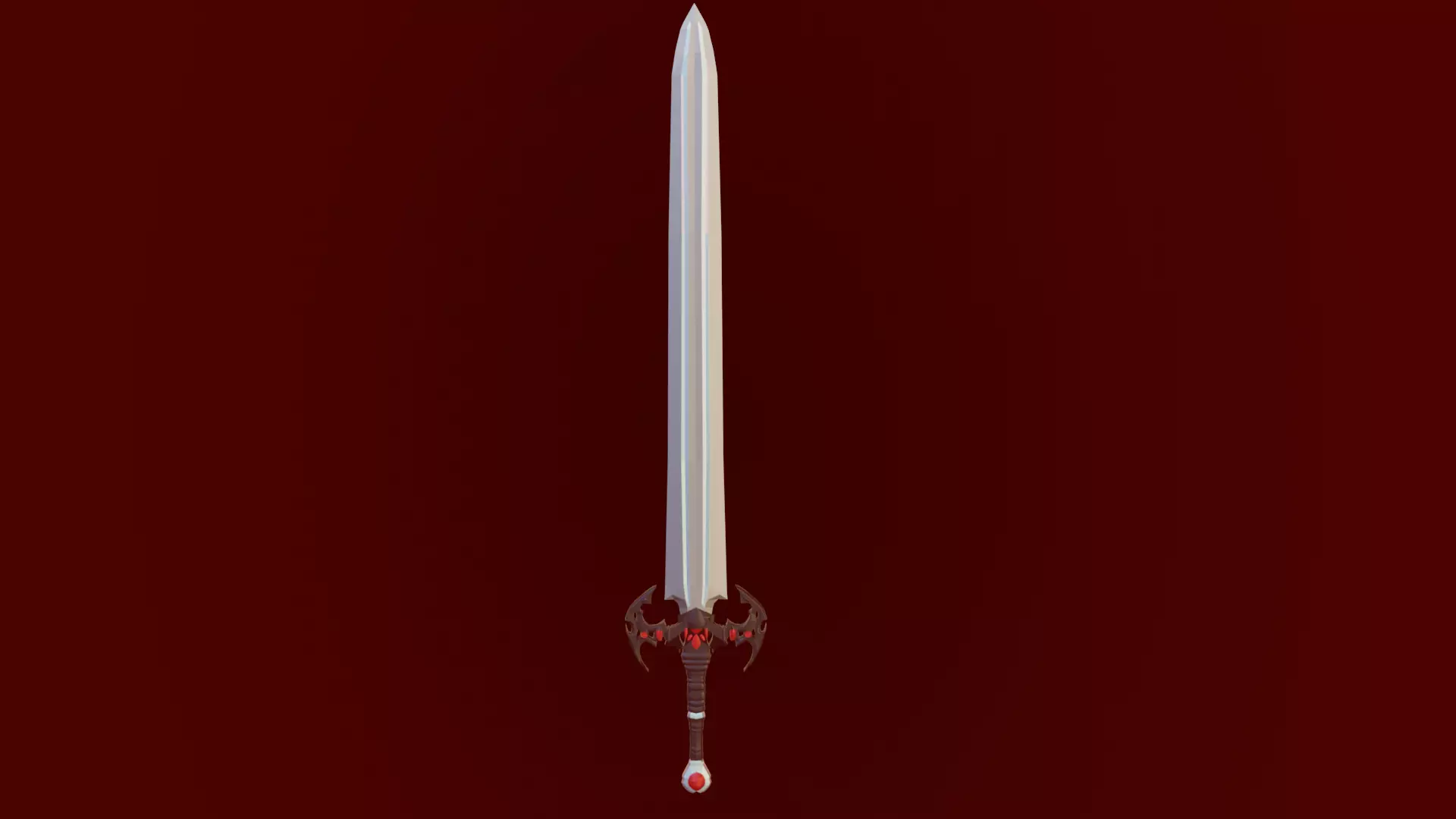 vampire sword blood low-poly ready for the game PBR Low-poly 3D model_0