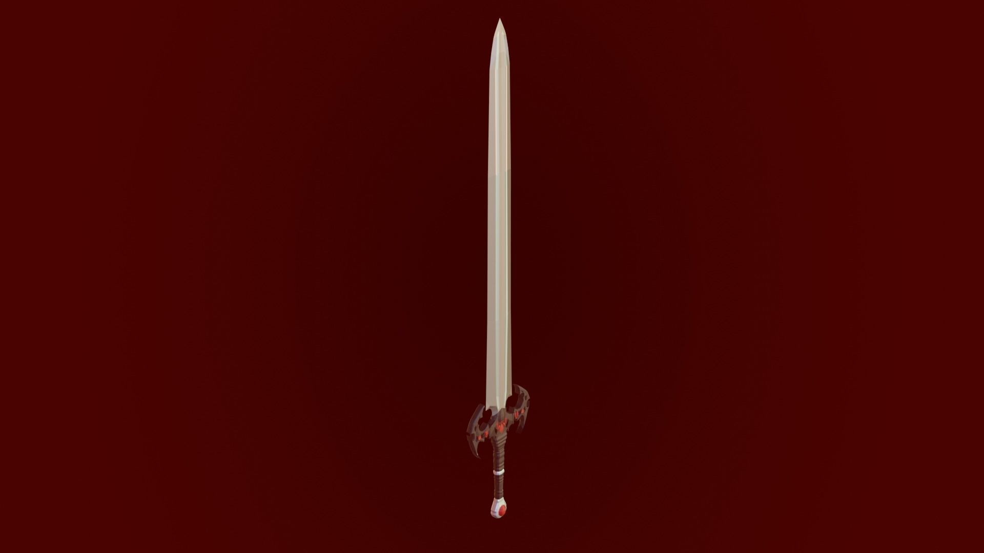vampire sword blood low-poly ready for the game PBR Low-poly 3D model_1