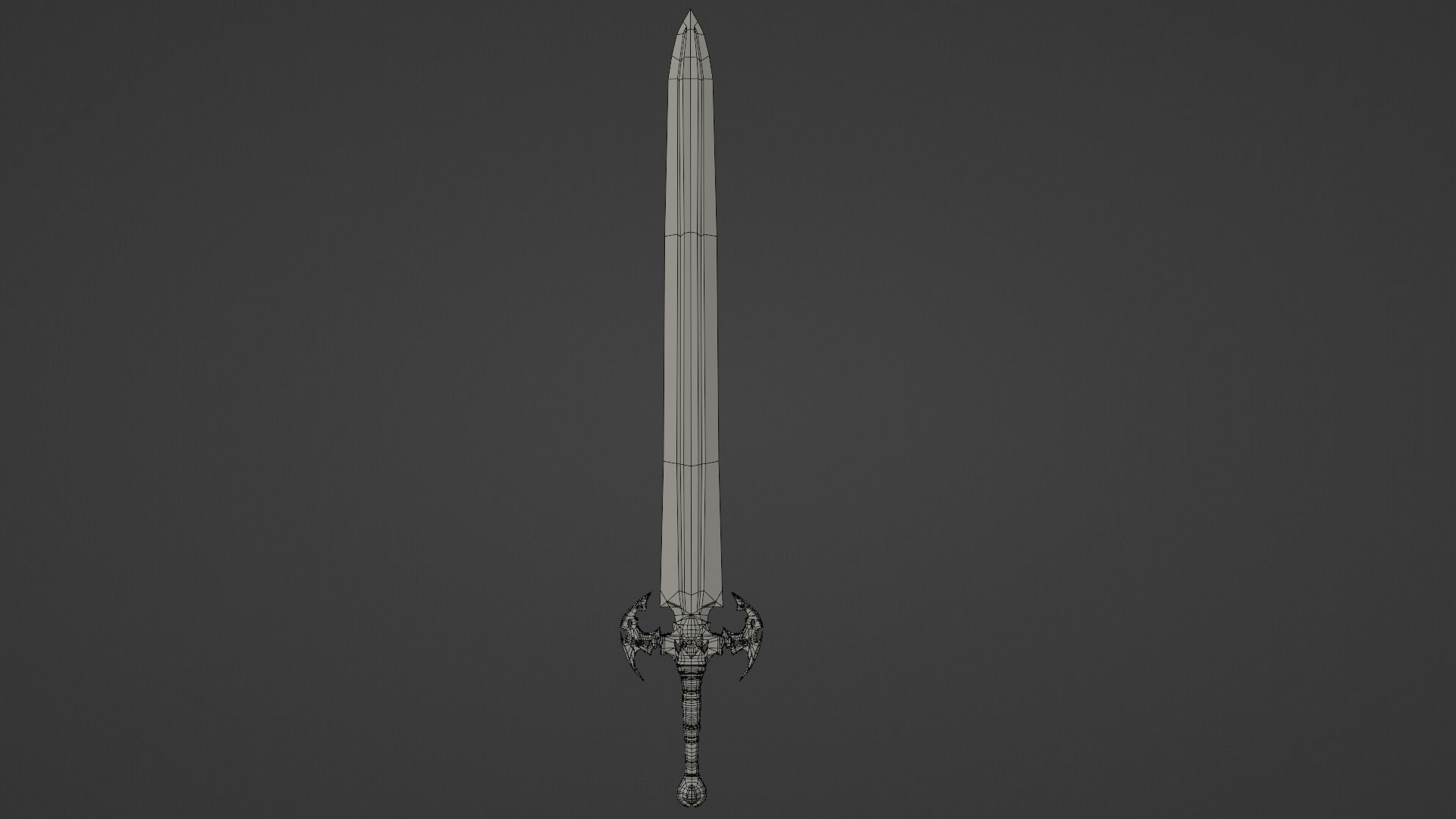 vampire sword blood low-poly ready for the game PBR Low-poly 3D model_5