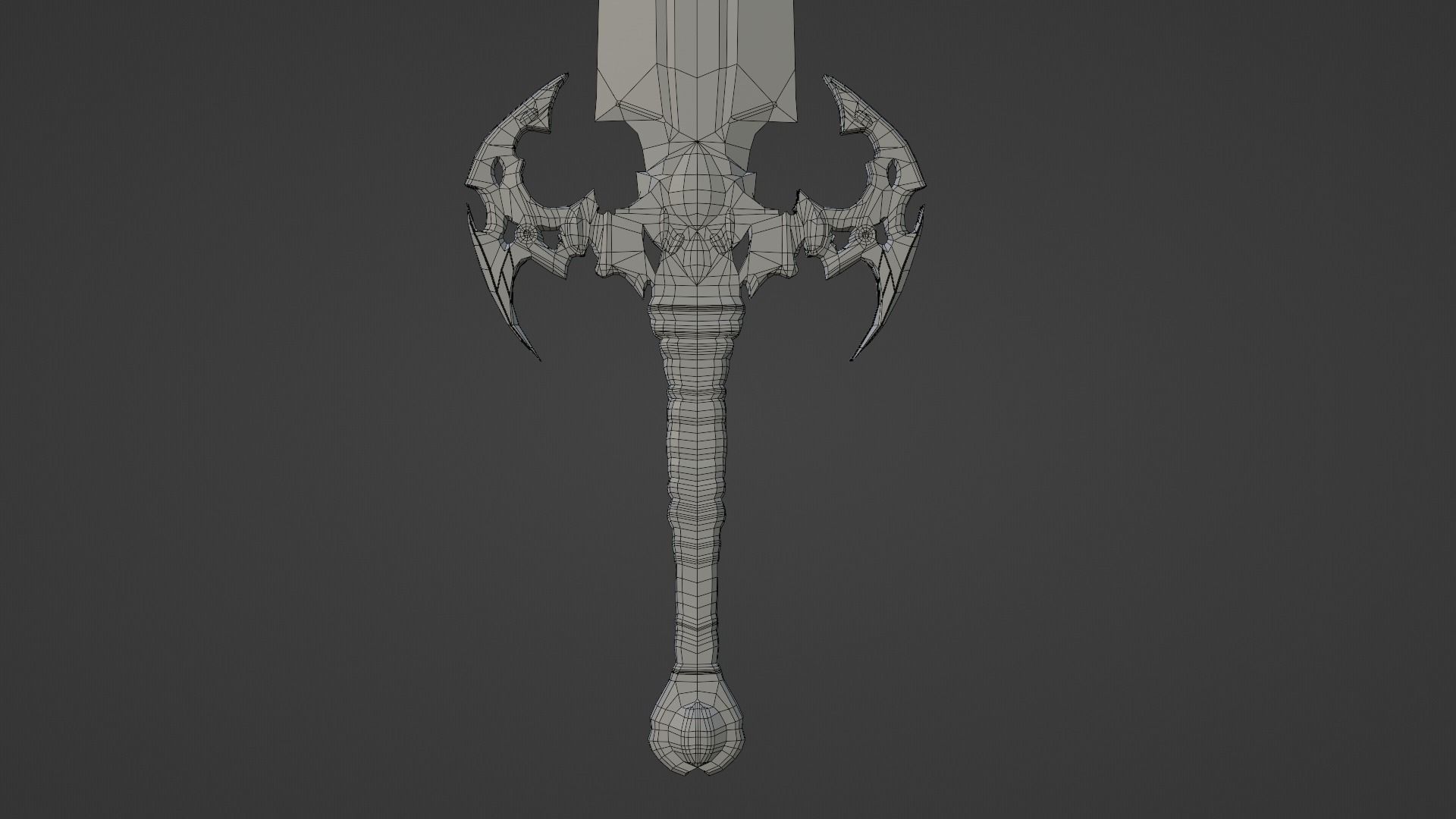 vampire sword blood low-poly ready for the game PBR Low-poly 3D model_6